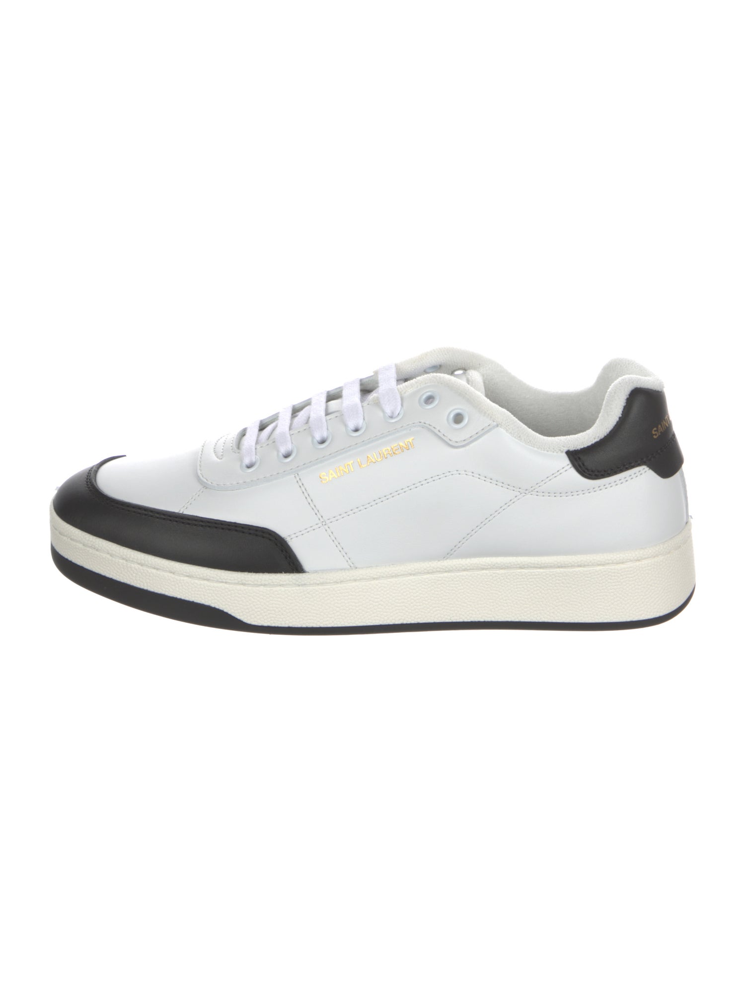 Saint Laurent Leather Colorblock Pattern Sneakers