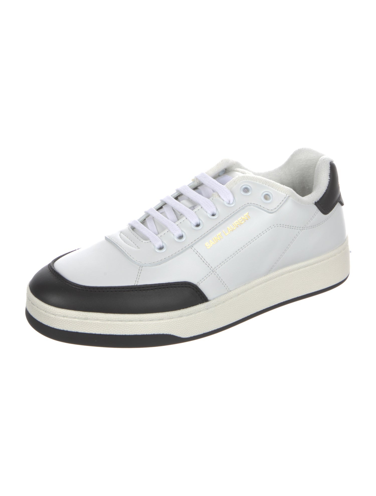 Saint Laurent Leather Colorblock Pattern Sneakers