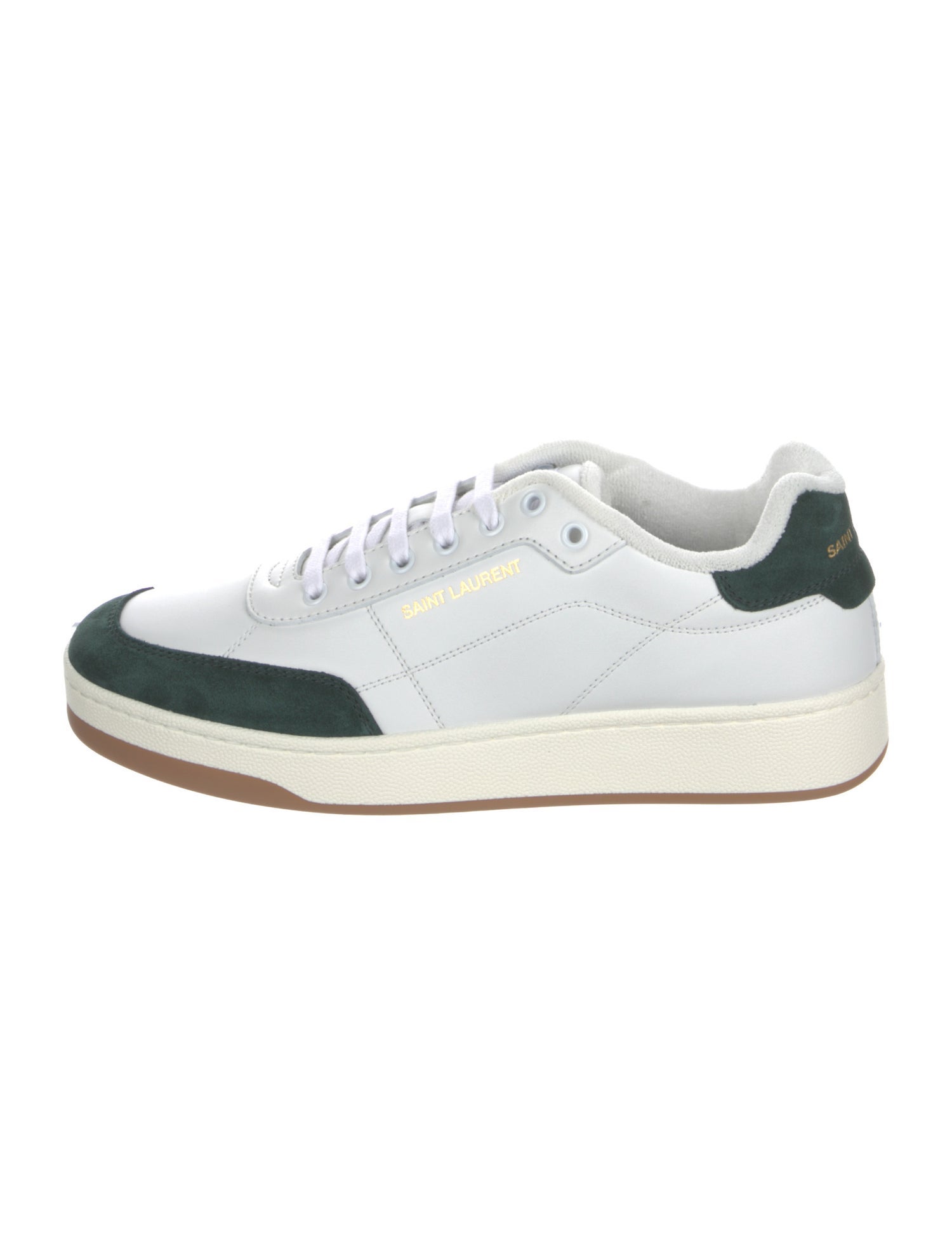 Saint Laurent Leather Colorblock Pattern Sneakers