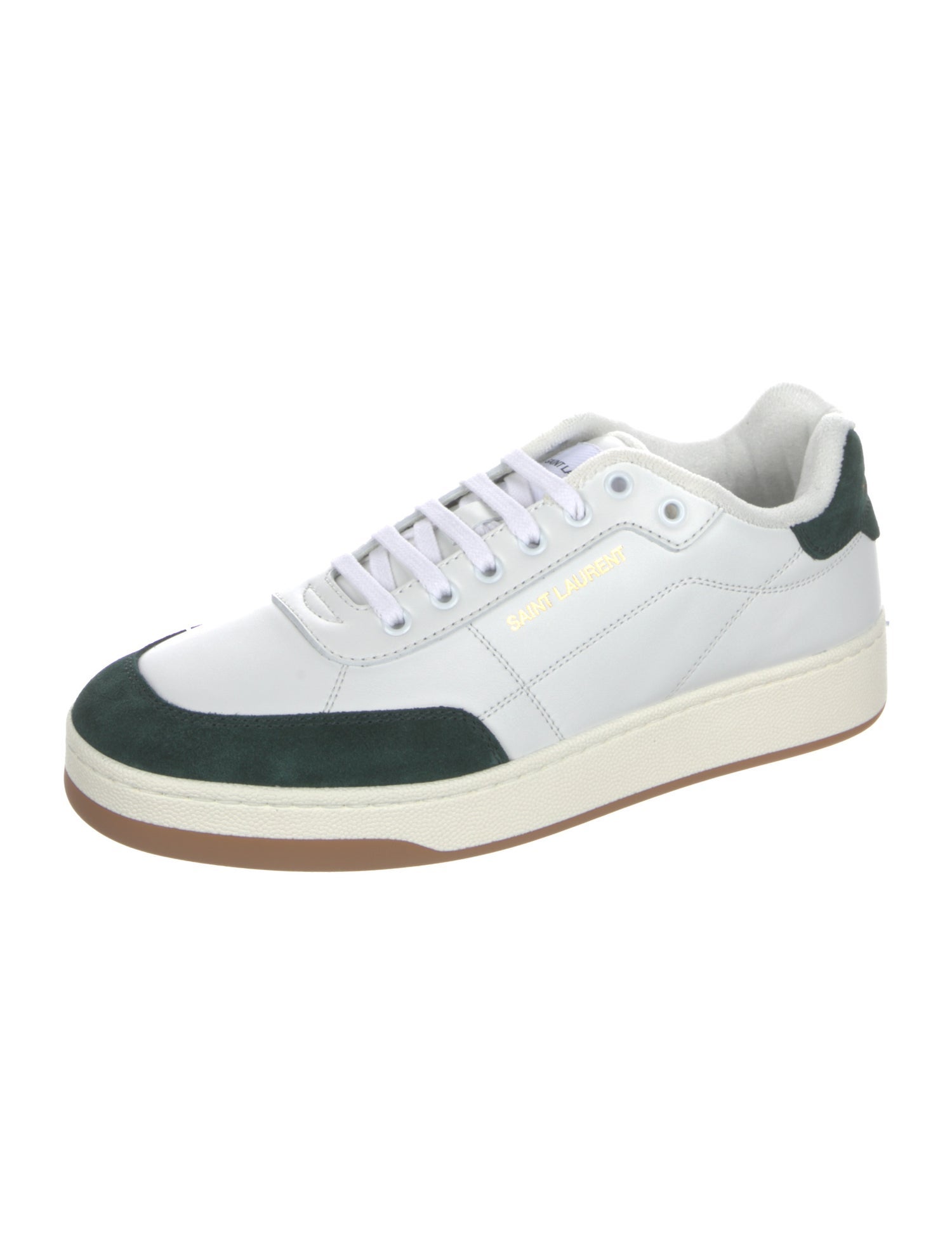 Saint Laurent Leather Colorblock Pattern Sneakers