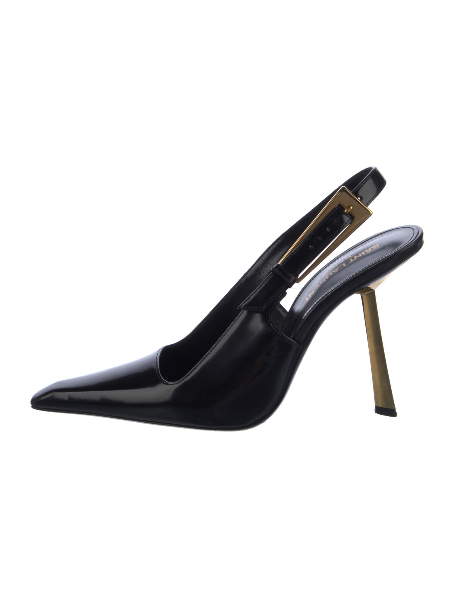 Saint Laurent Patent Leather Slingback Pumps
