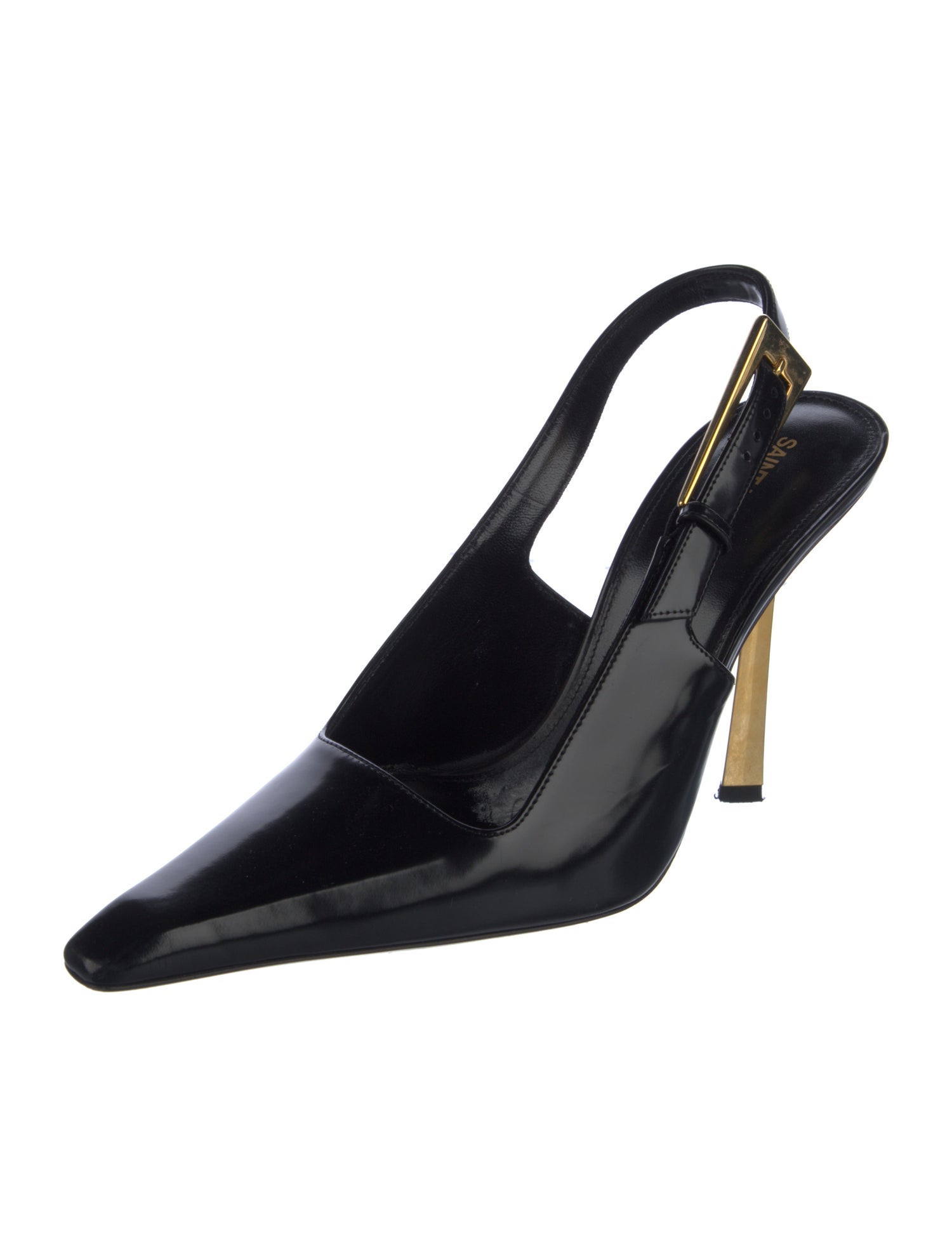 Saint Laurent Patent Leather Slingback Pumps