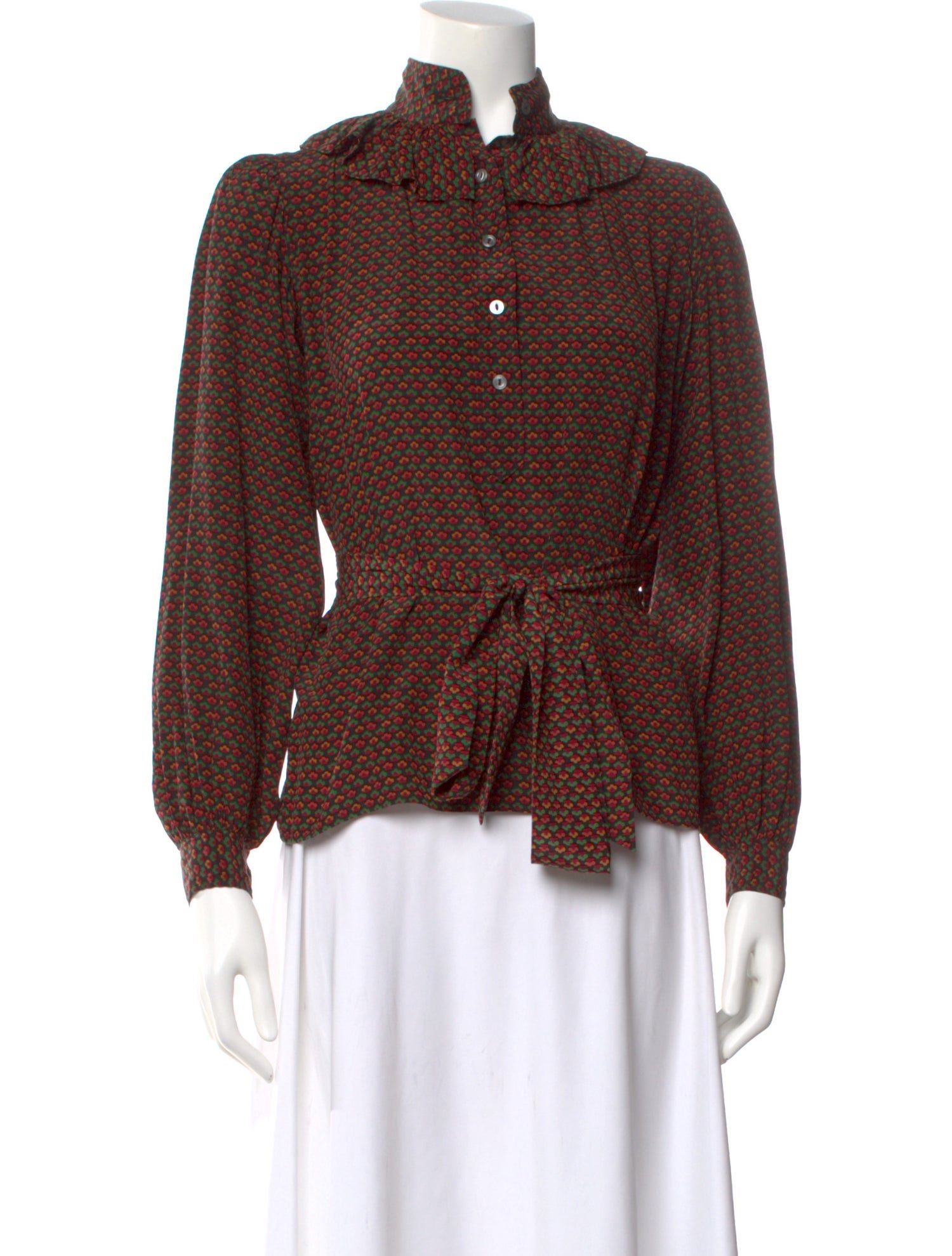 Yves Saint Laurent Rive Gauche Vintage Late 1970's - Early 1980's Blouse