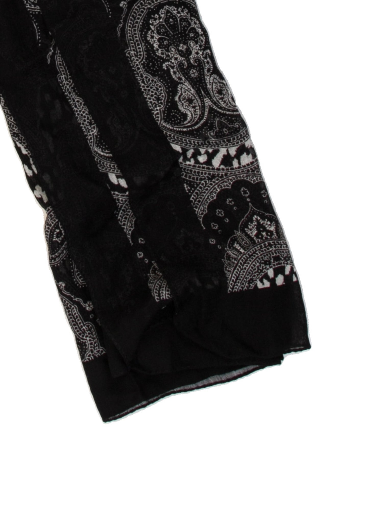 Saint Laurent Wool Paisley Print Scarf