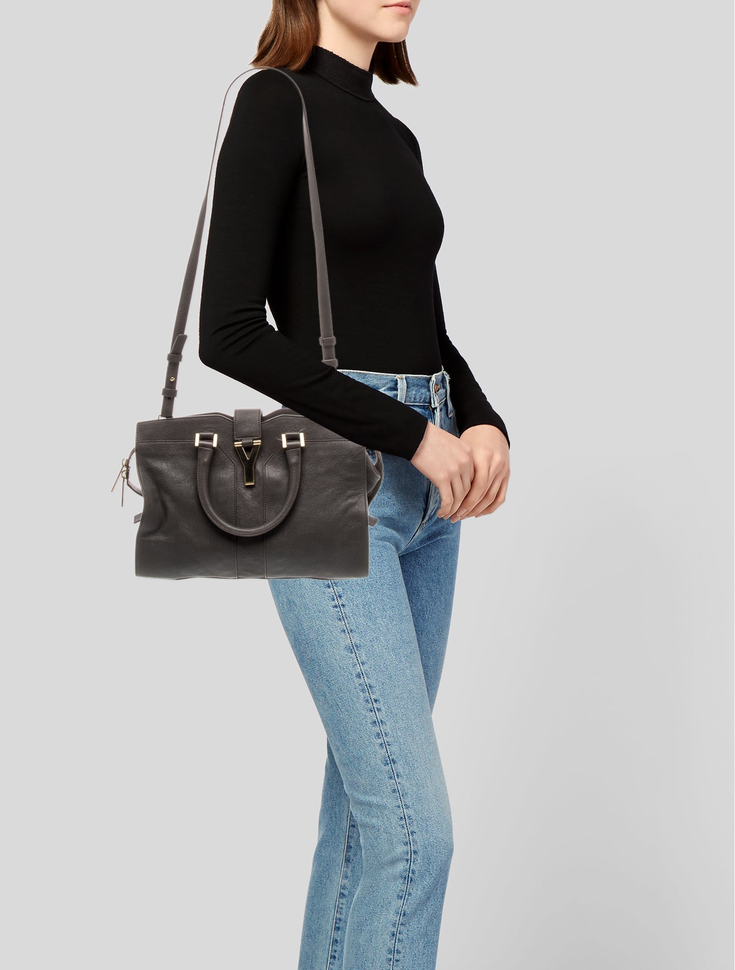 Yves Saint Laurent Leather Top Handle Bag