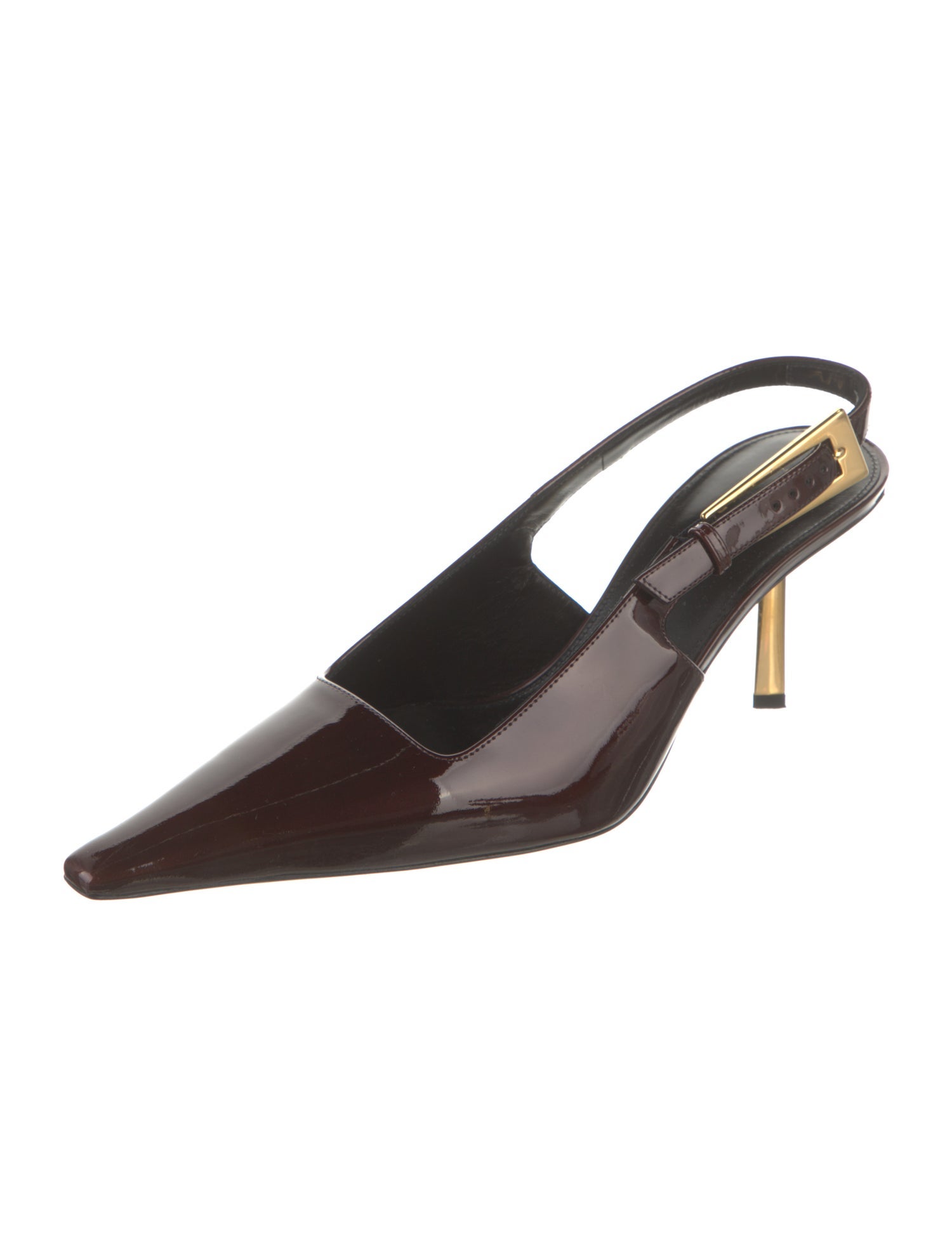 Saint Laurent Patent Leather Slingback Pumps