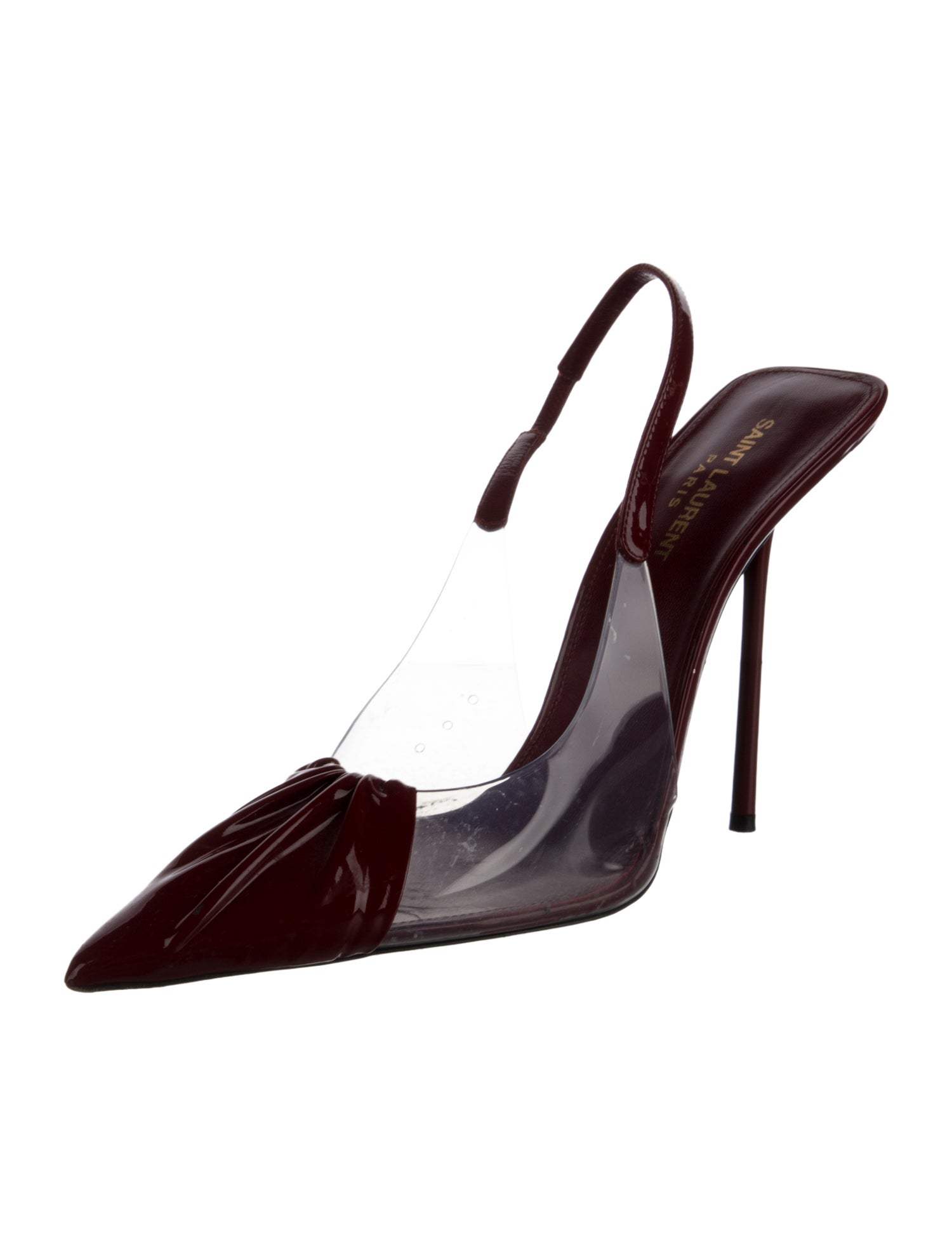 Saint Laurent Patent Leather Slingback Pumps