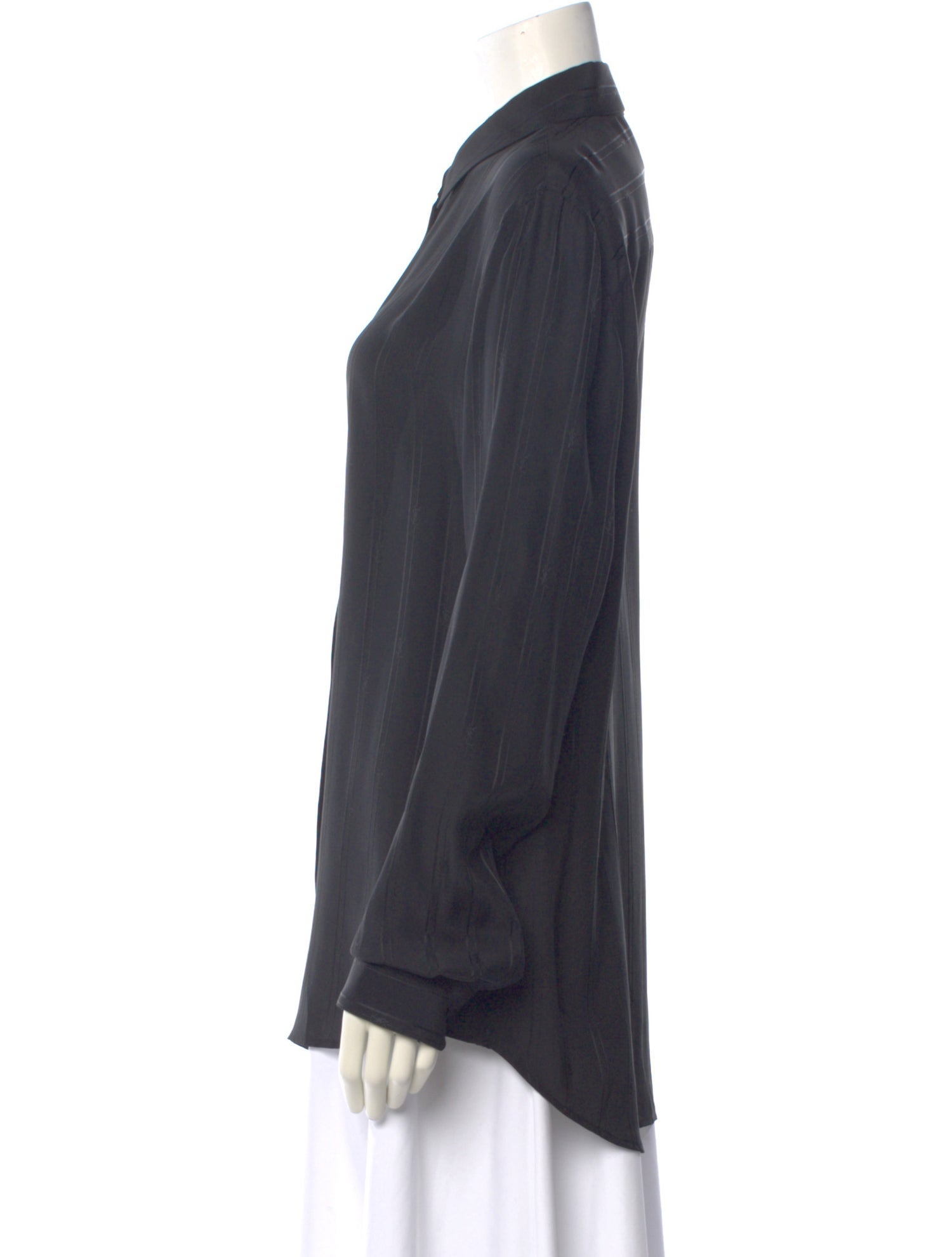 Saint Laurent Silk Long Sleeve Blouse