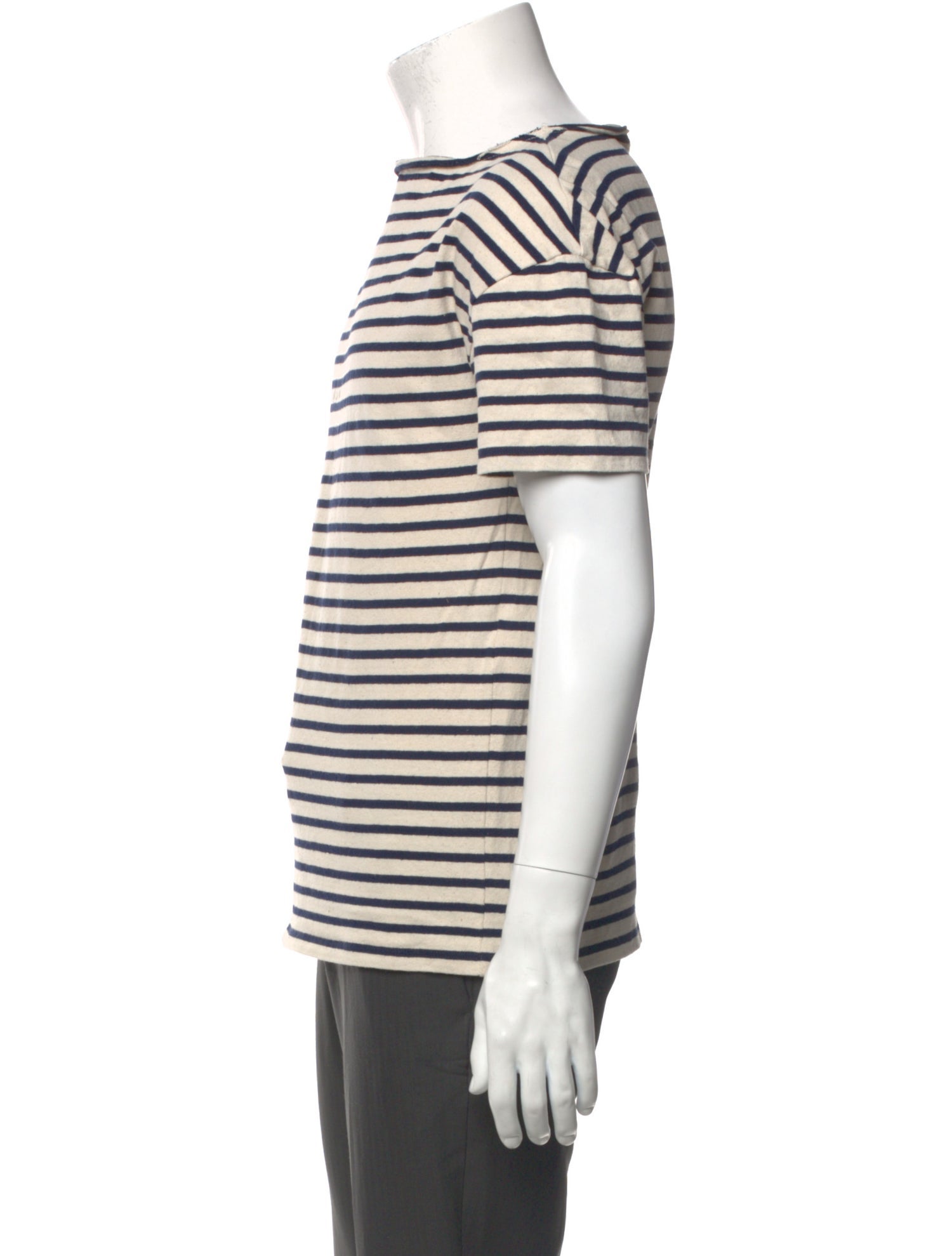 Saint Laurent Striped Crew Neck T-Shirt