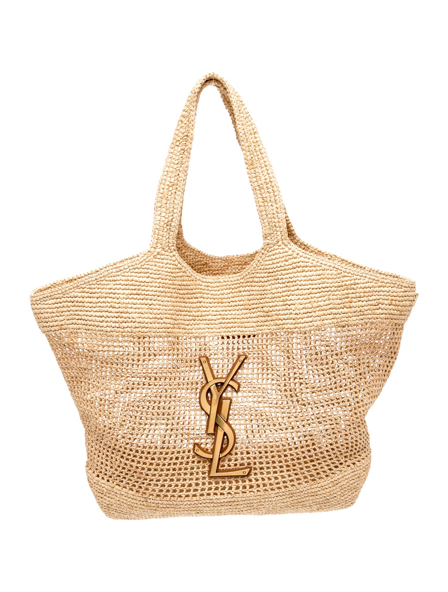 Saint Laurent Raffia Icare Shopping Tote w/ Tags