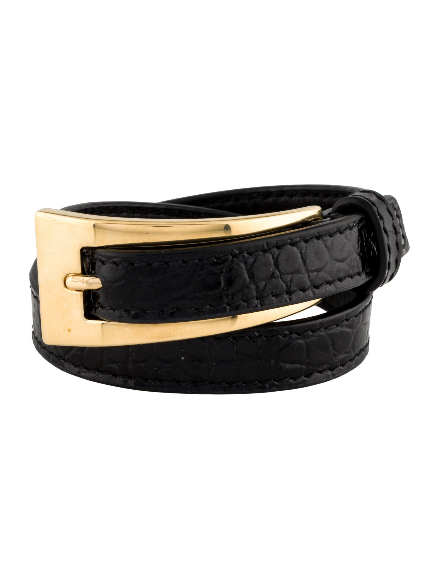Saint Laurent Buckle Belt Double Wrap Bracelet