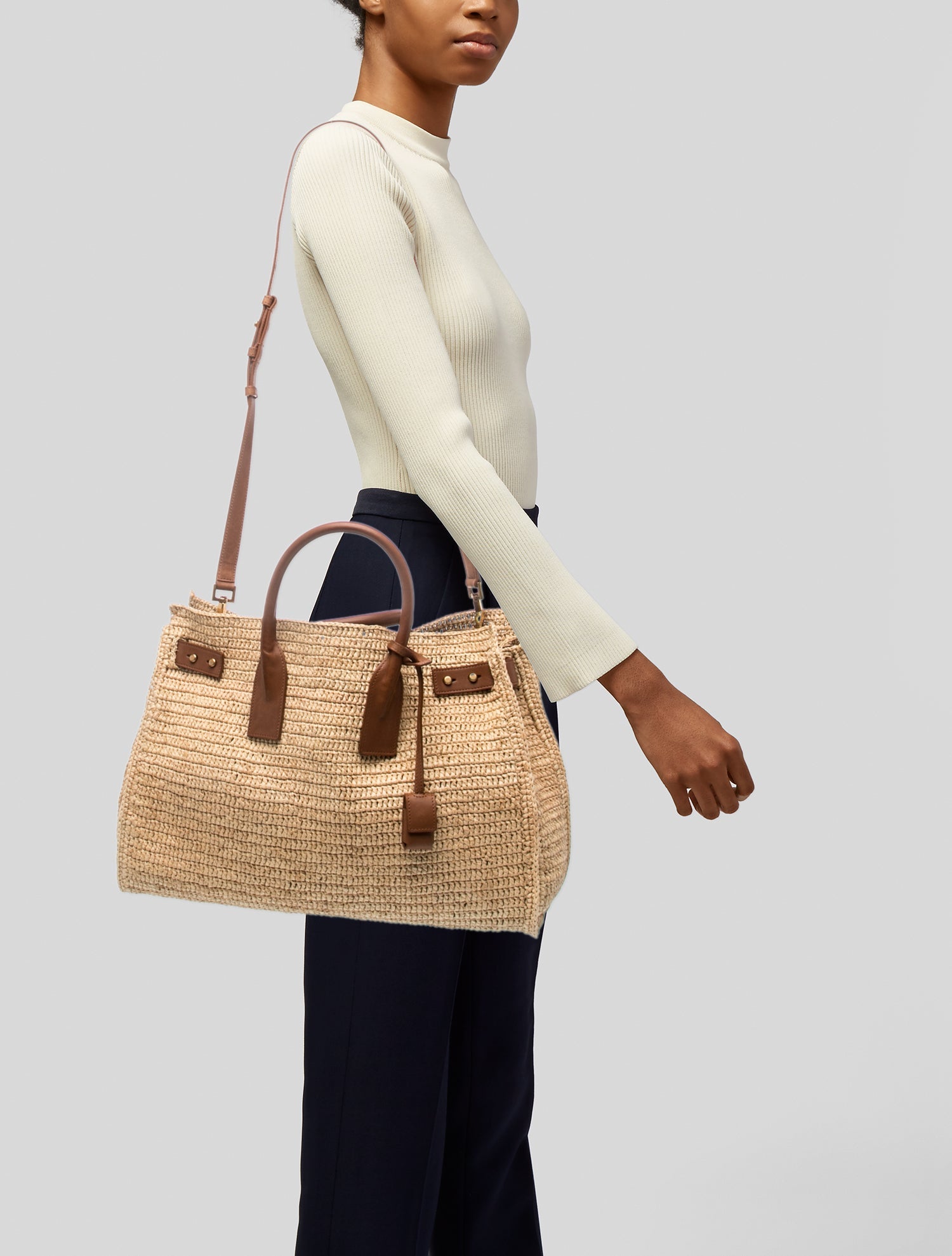 Saint Laurent Raffia Sac De Jour 2023