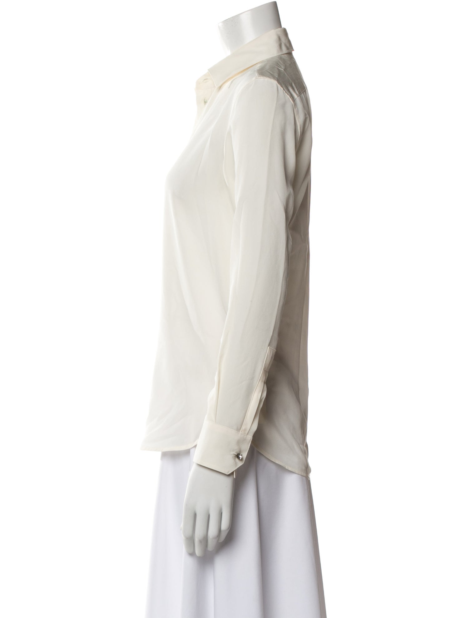 Saint Laurent Silk Long Sleeve Top