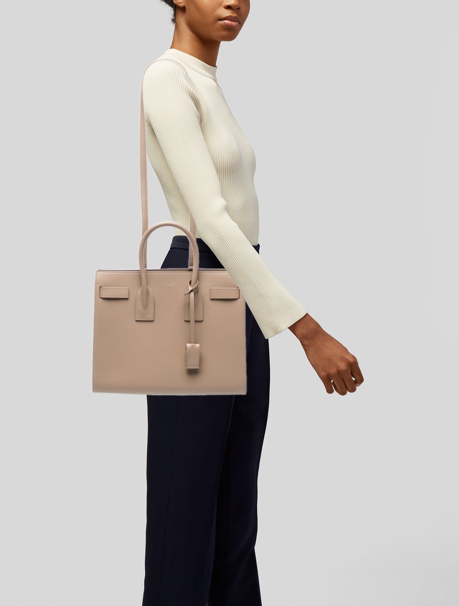 Saint Laurent Leather Sac De Jour Small