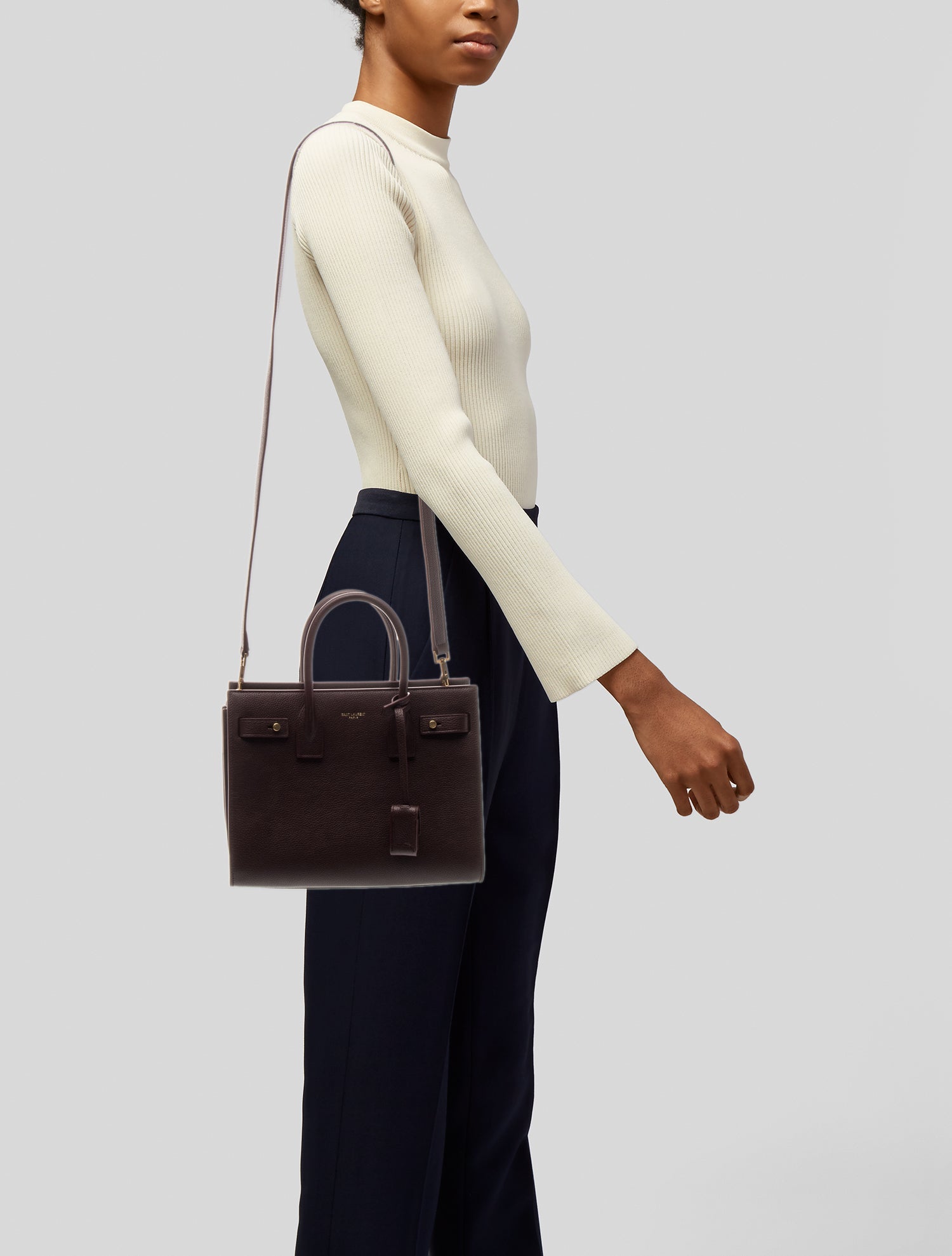 Saint Laurent Leather Sac De Jour Baby 2025