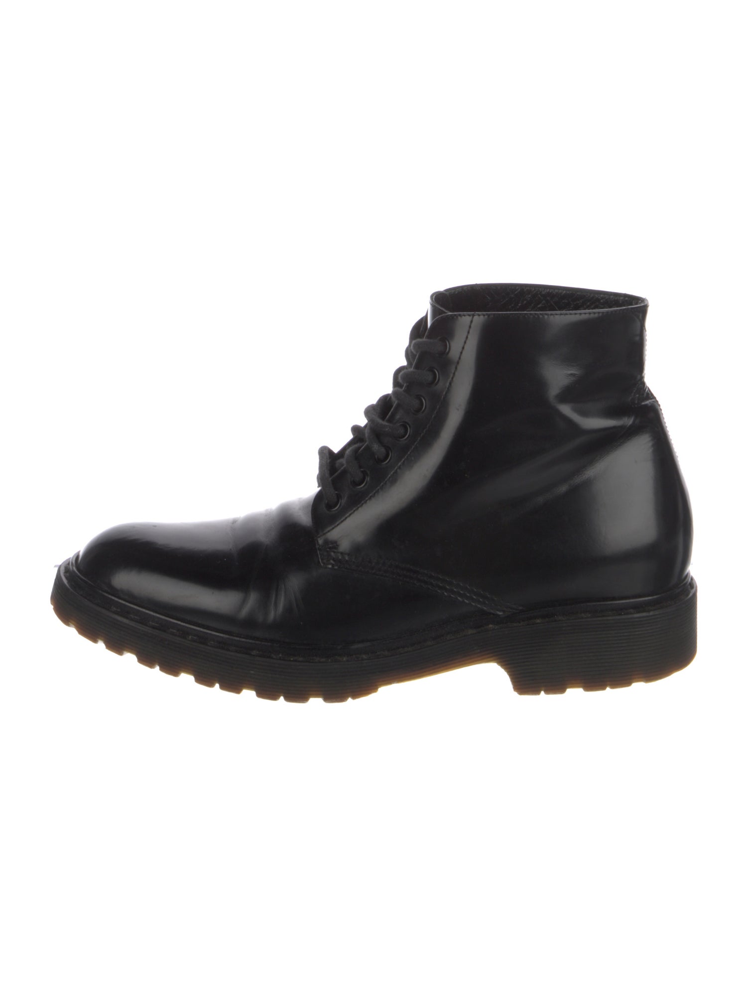 Saint Laurent Leather Combat Boots