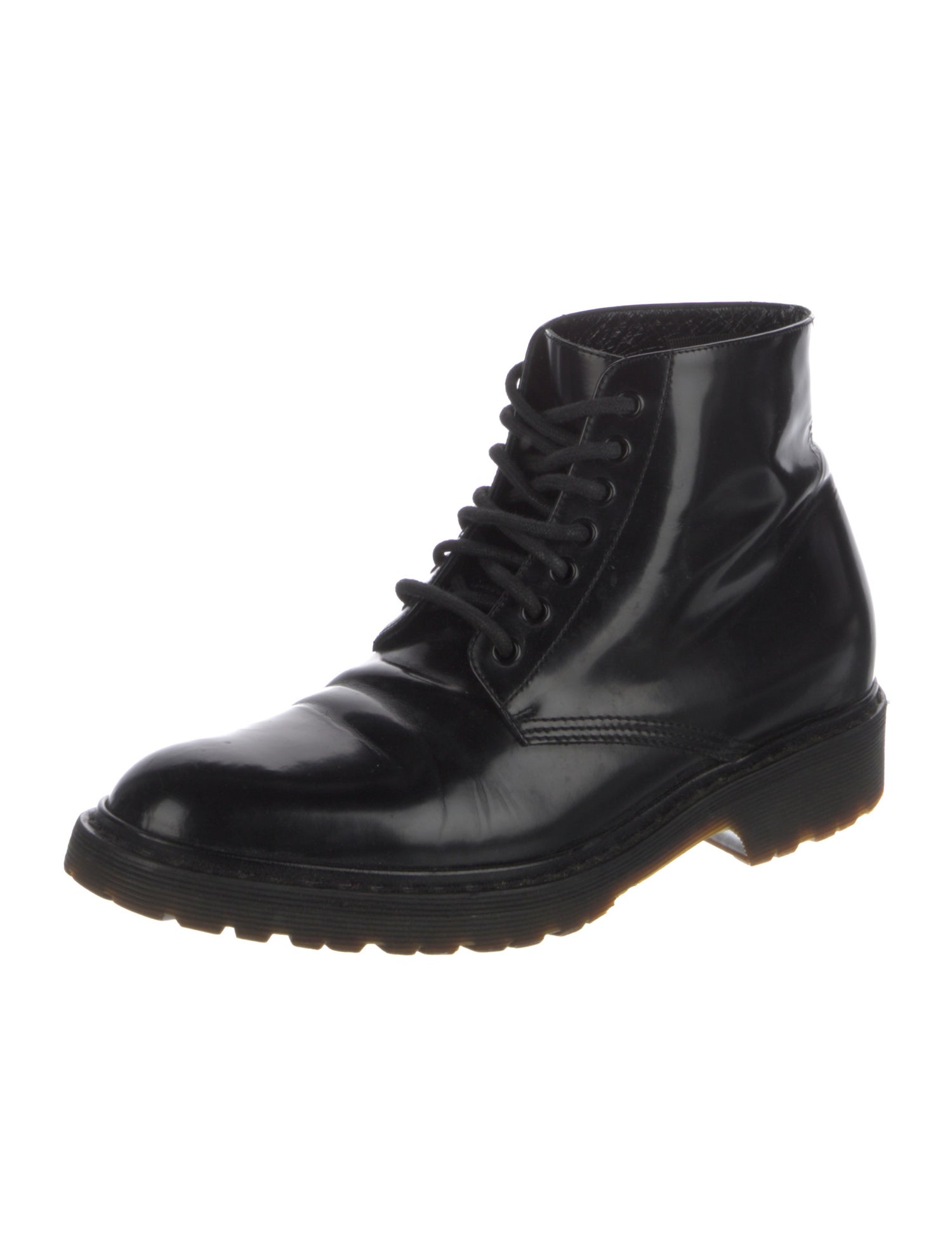 Saint Laurent Leather Combat Boots