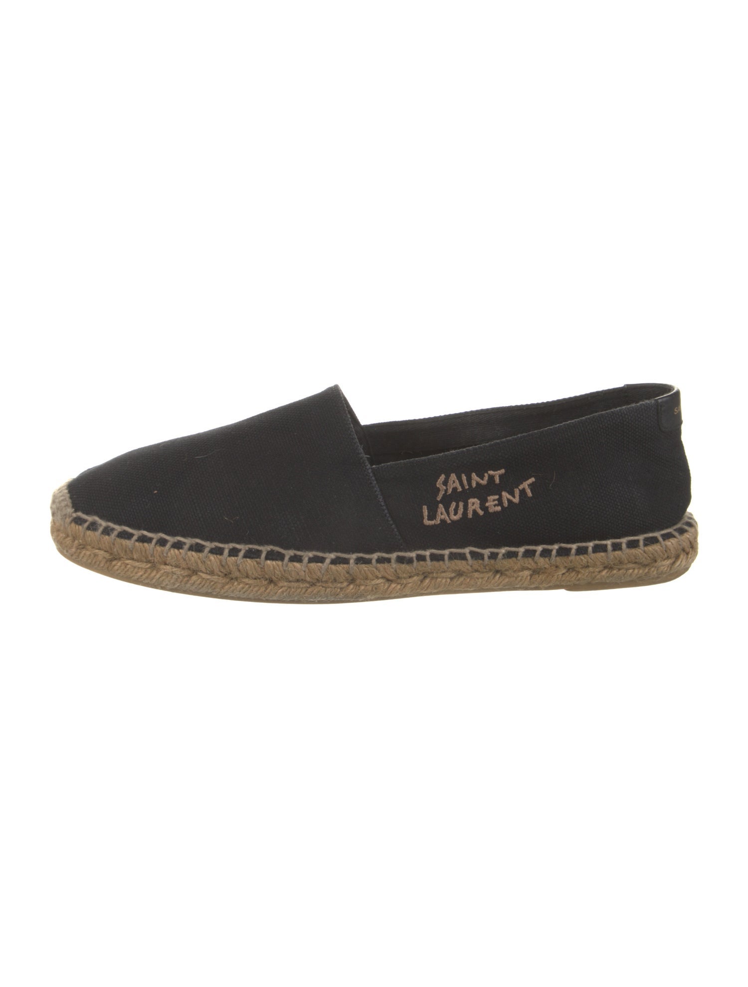 Saint Laurent Canvas Embroidered Accent Espadrilles