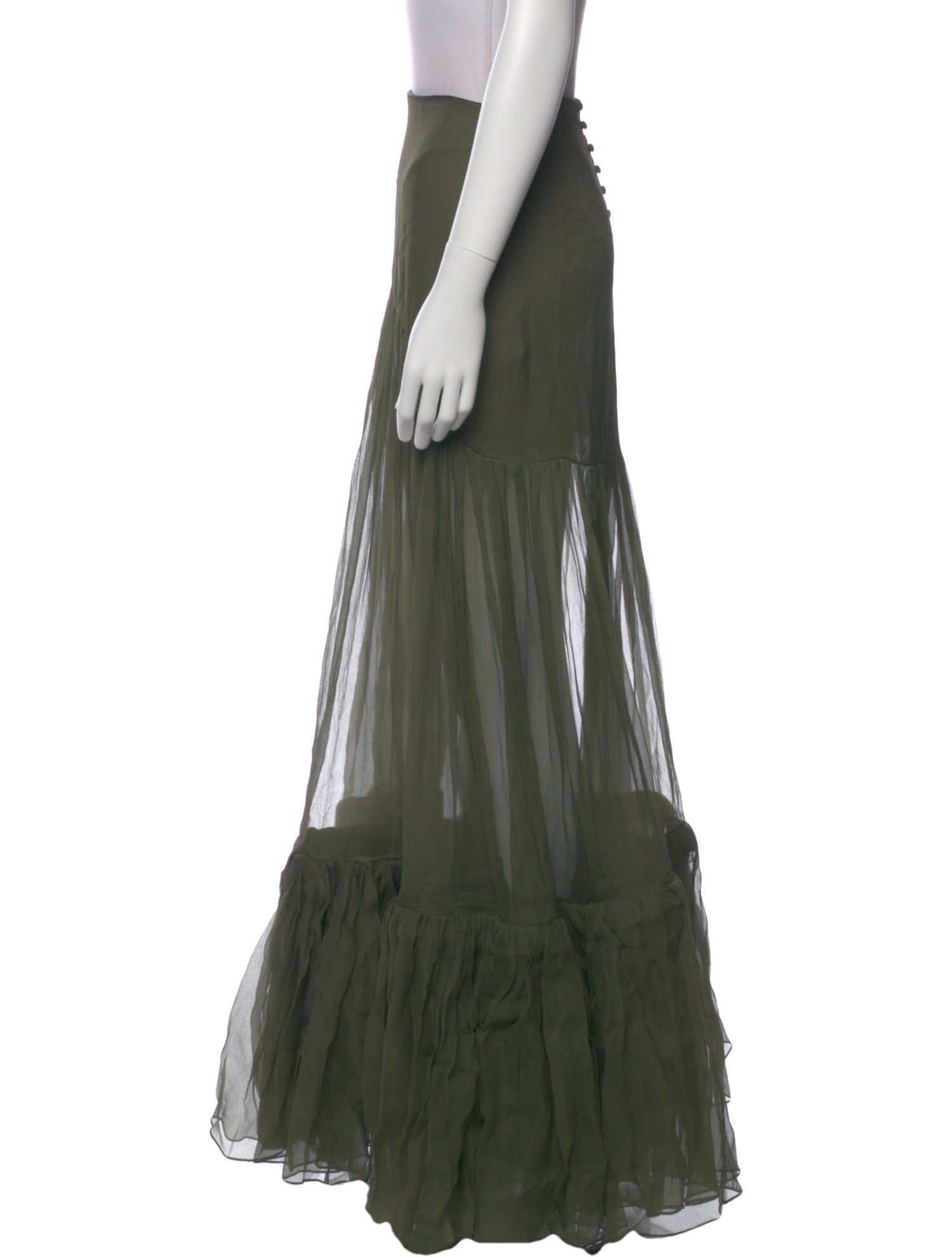 Saint Laurent Silk Long Skirt w/ Tags