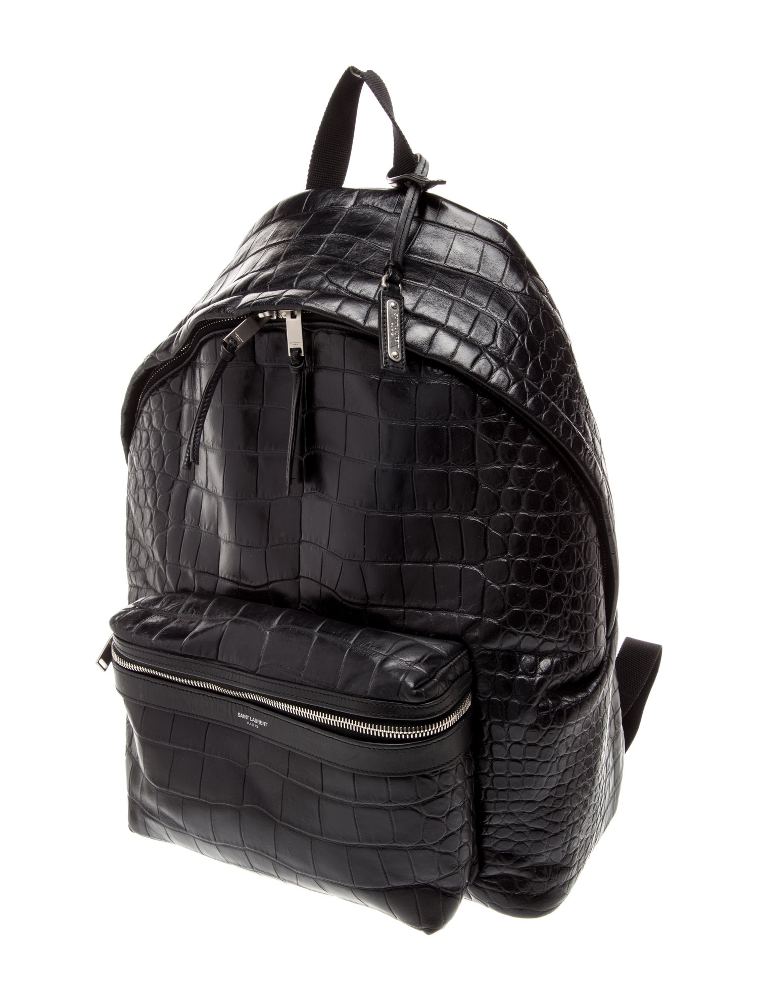 Saint Laurent Embossed Leather Backpack