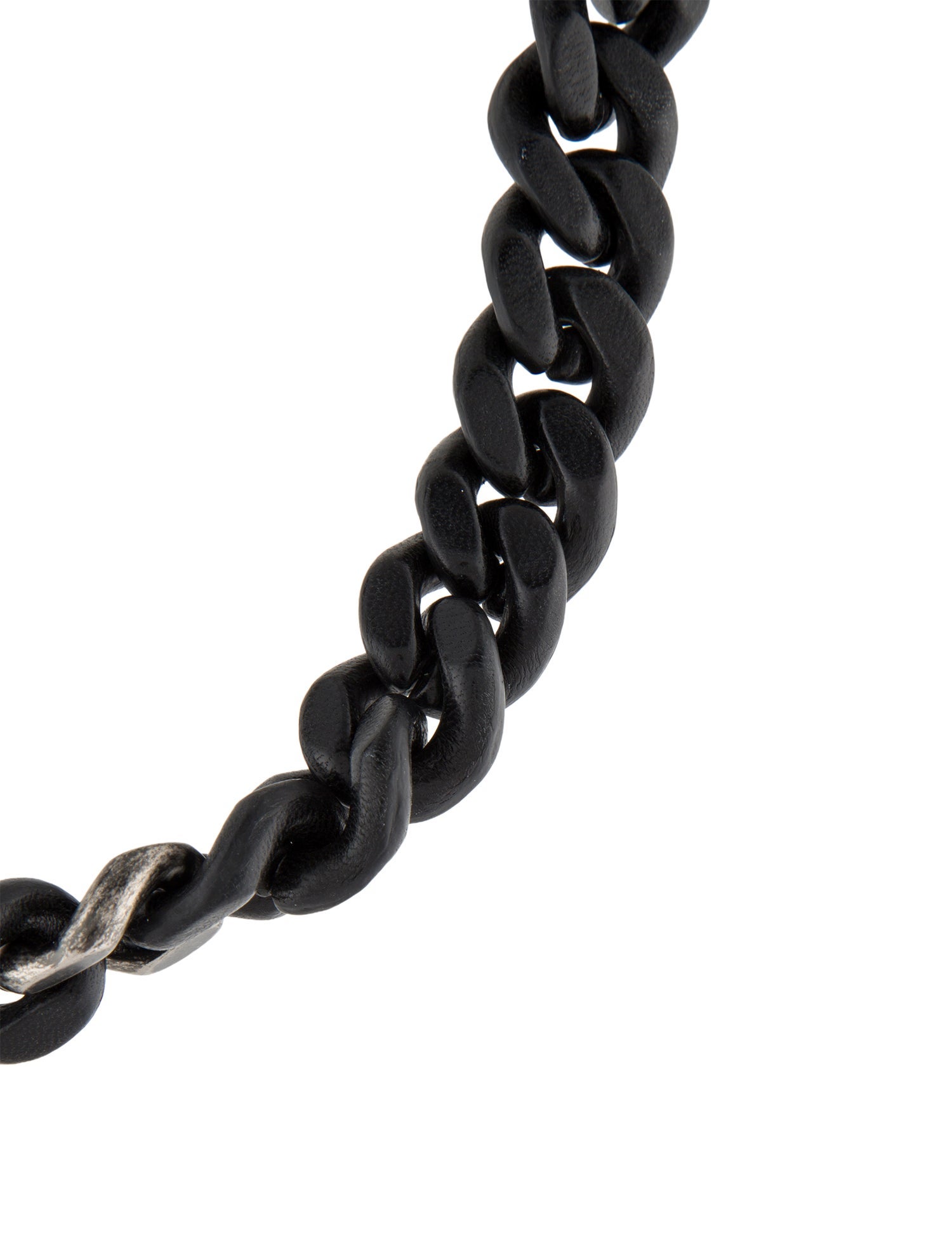 Saint Laurent Leather Curb Chain Necklace