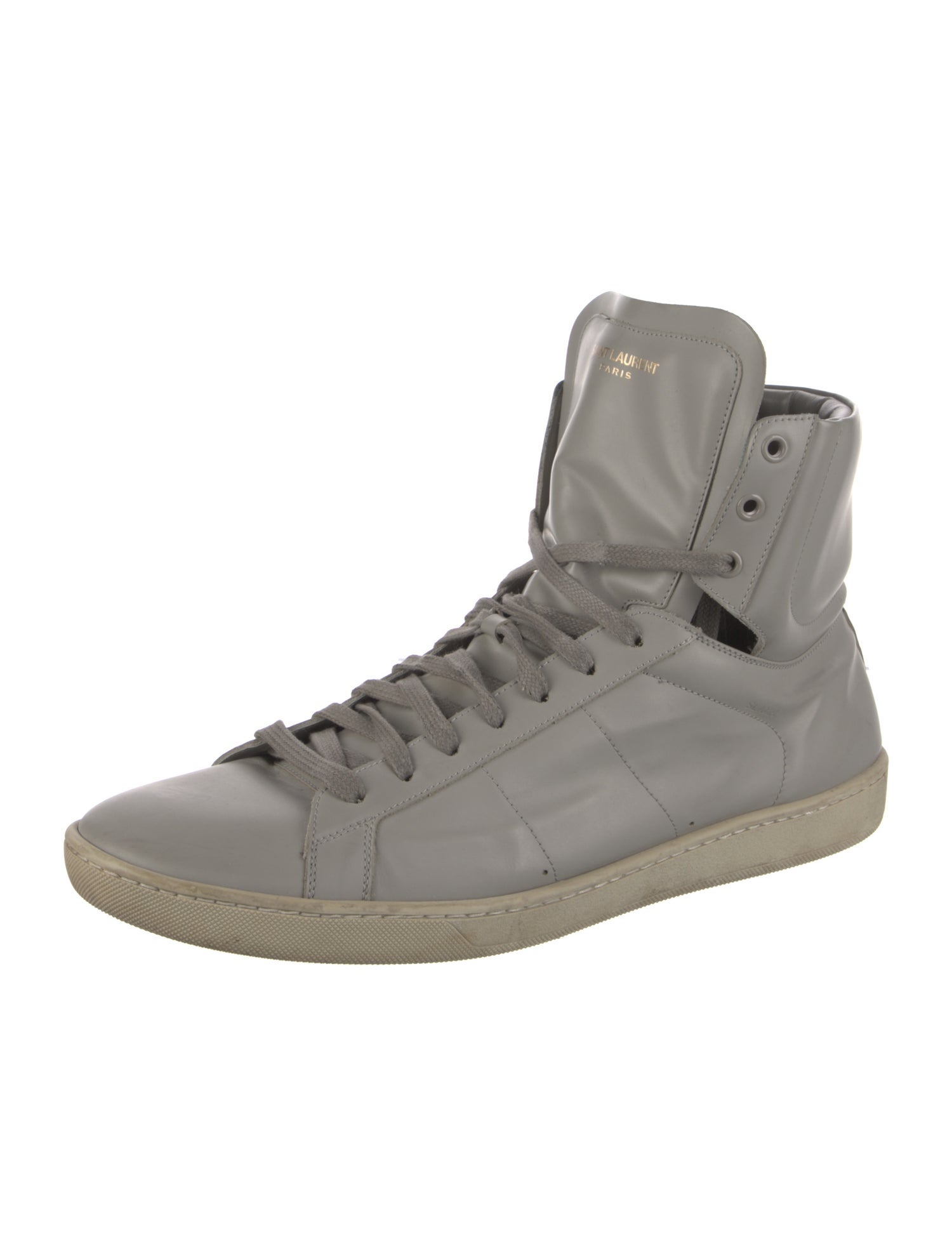 Saint Laurent Leather Lace-Up Boots