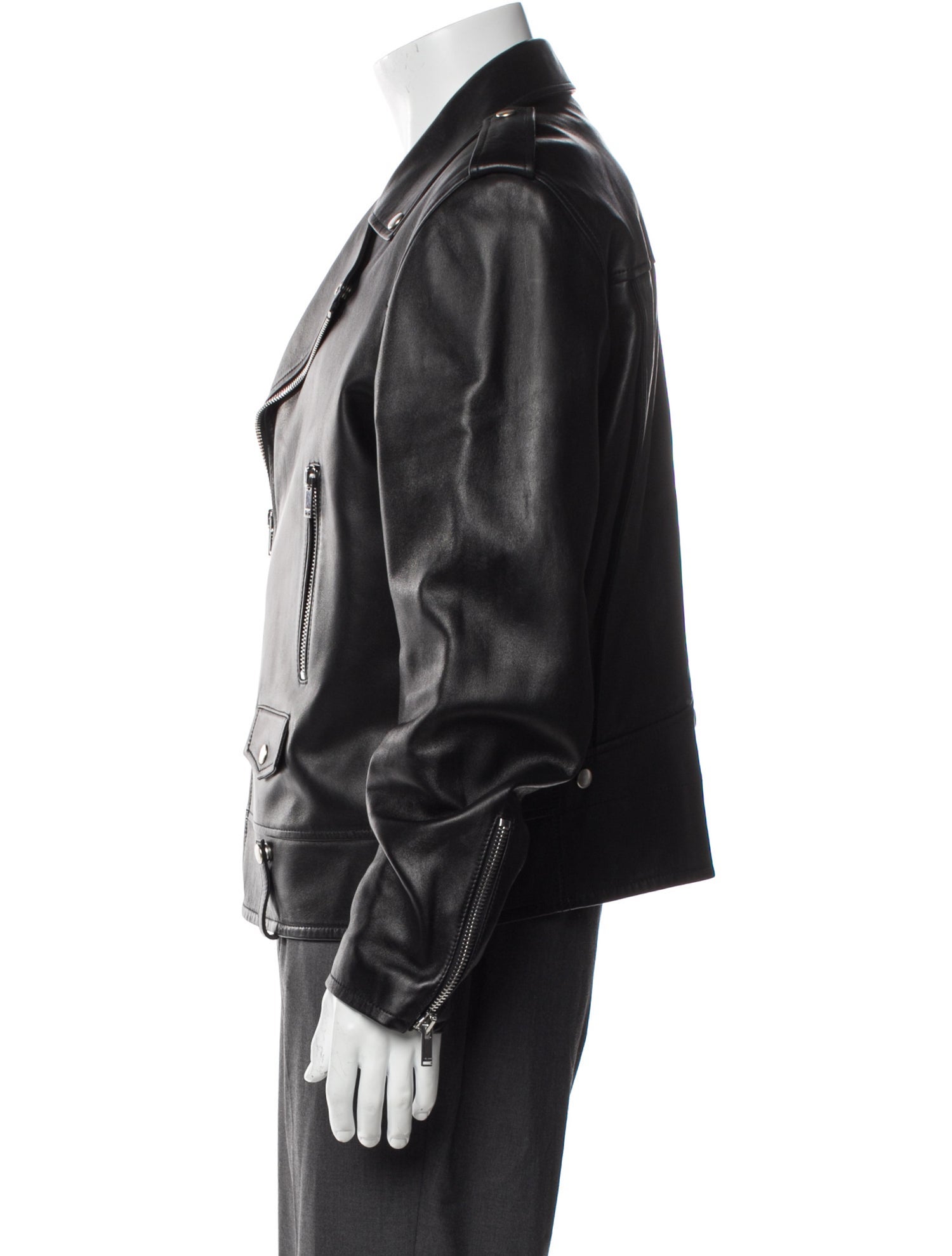 Saint Laurent 2022 Lambskin Moto Jacket