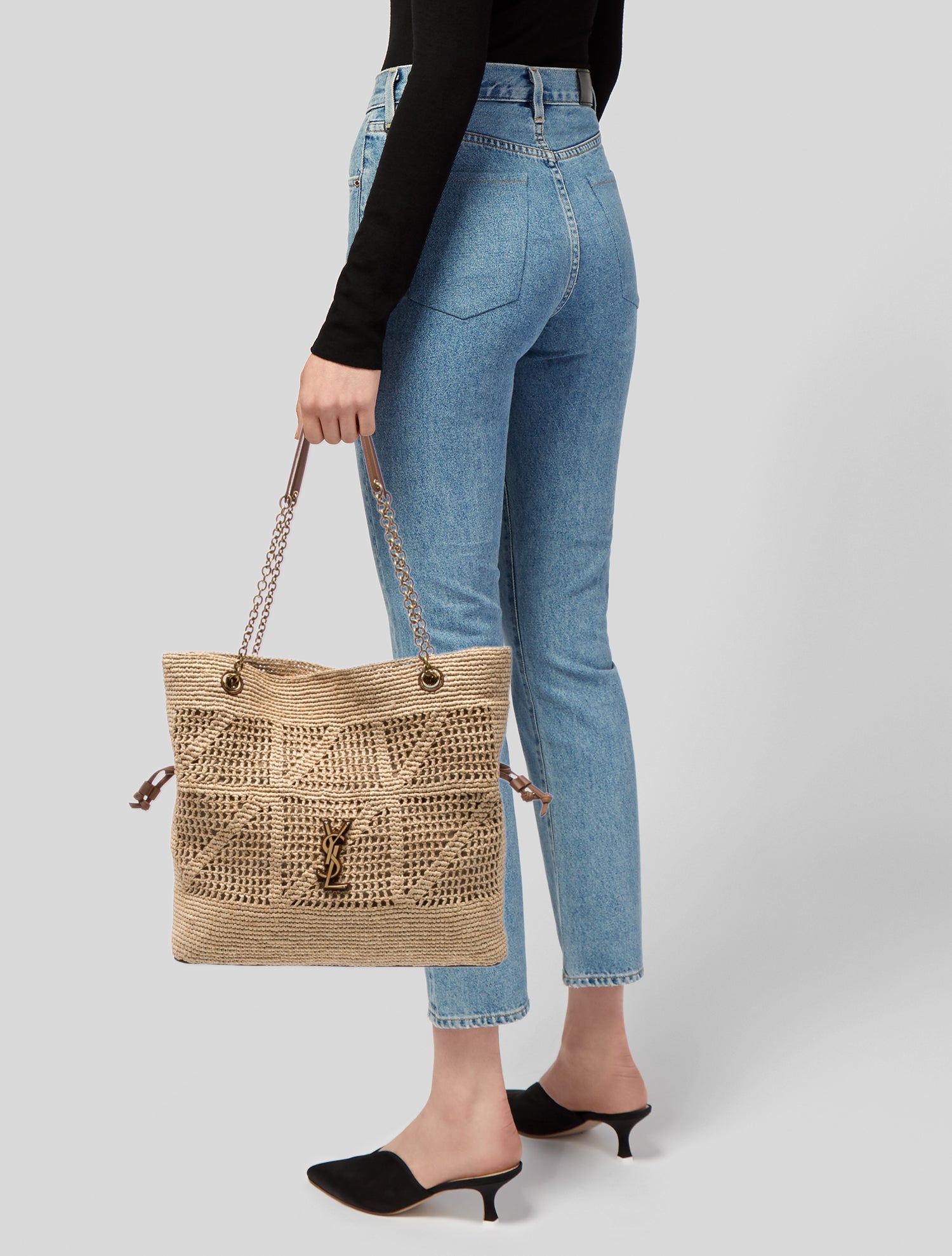 Saint Laurent Straw Jamie Shopping