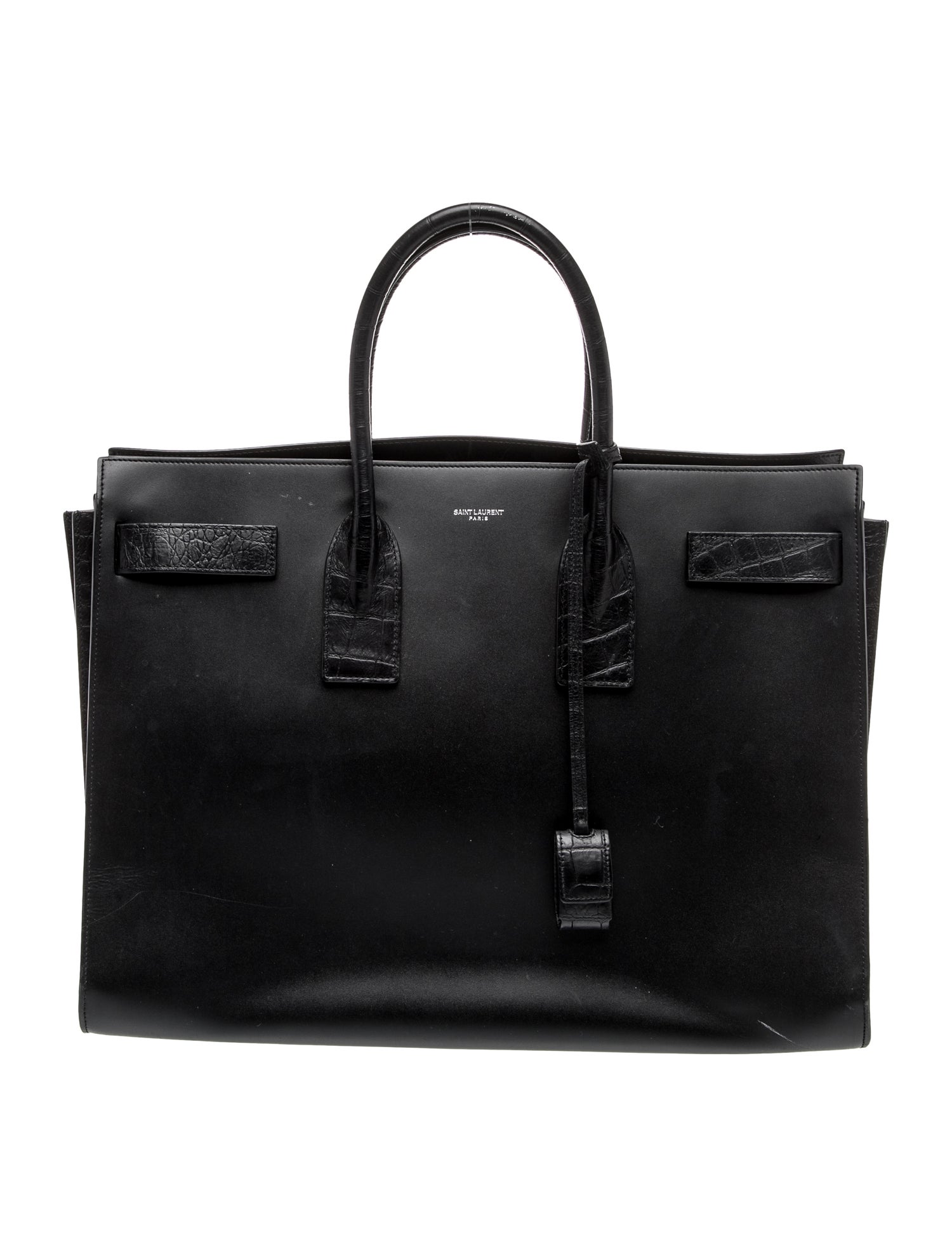 Saint Laurent Embossed Leather Sac De Jour Large