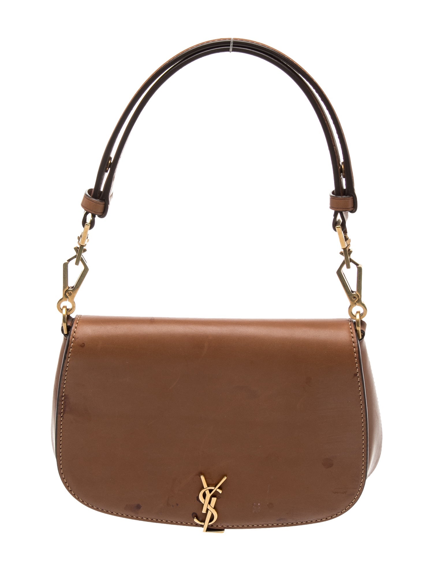 Saint Laurent Leather Voltaire Mini 2024 - Brown Handle Bags