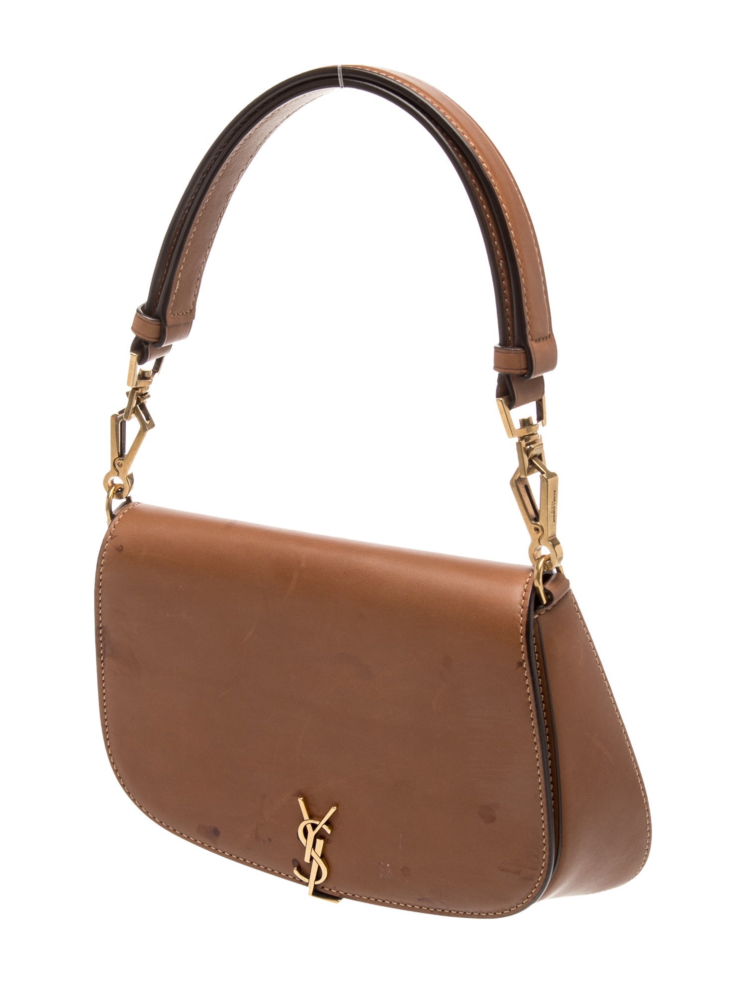 Saint Laurent Leather Voltaire Mini 2024 - Brown Handle Bags