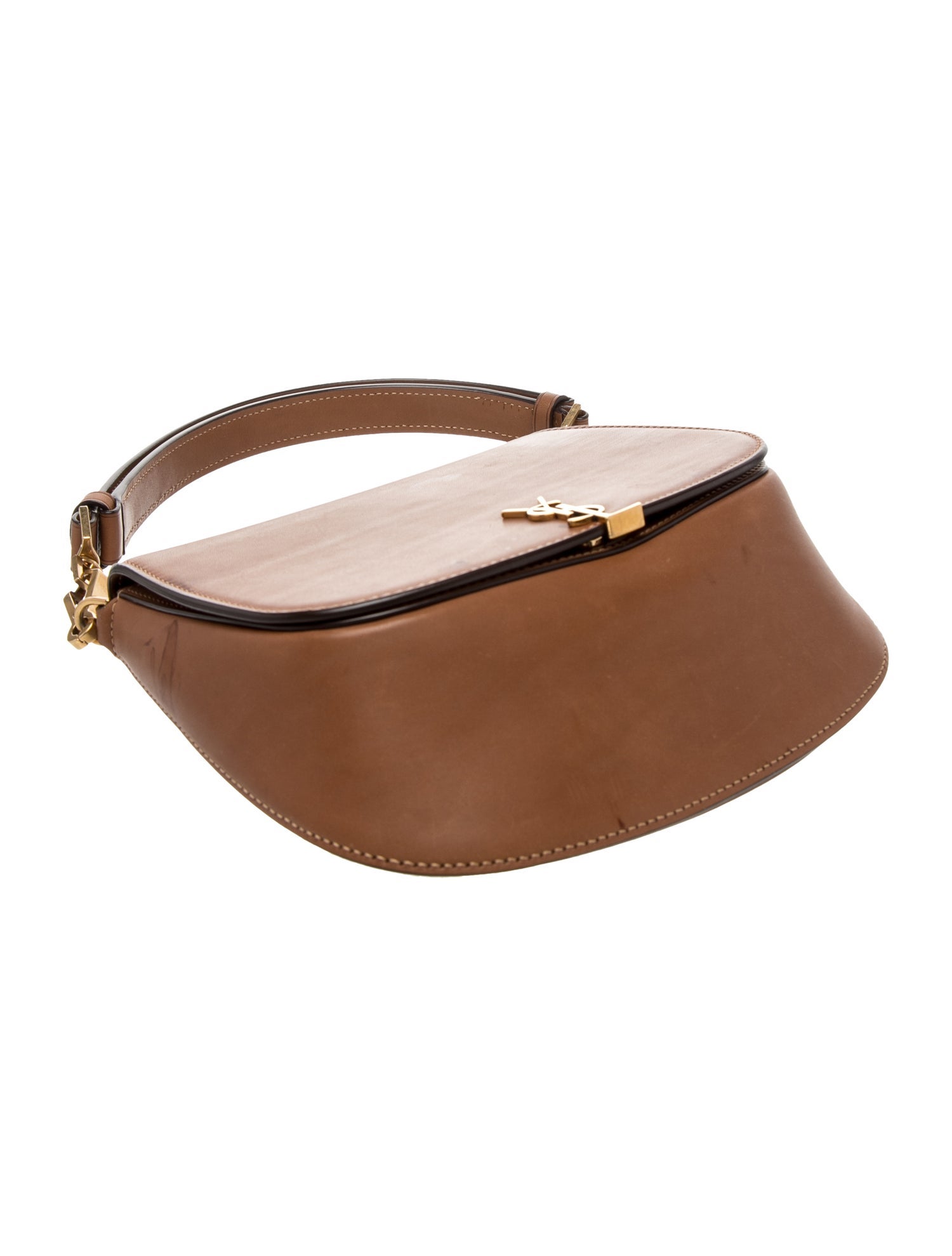 Saint Laurent Leather Voltaire Mini 2024 - Brown Handle Bags