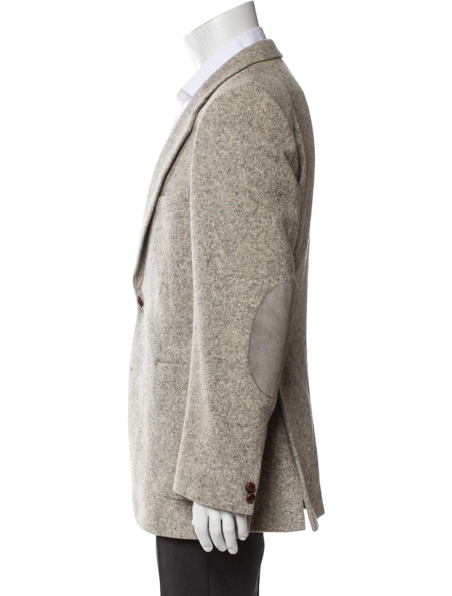 Saint Laurent Late 1970's - Early 1980's Leather Trim Embellishment Blazer