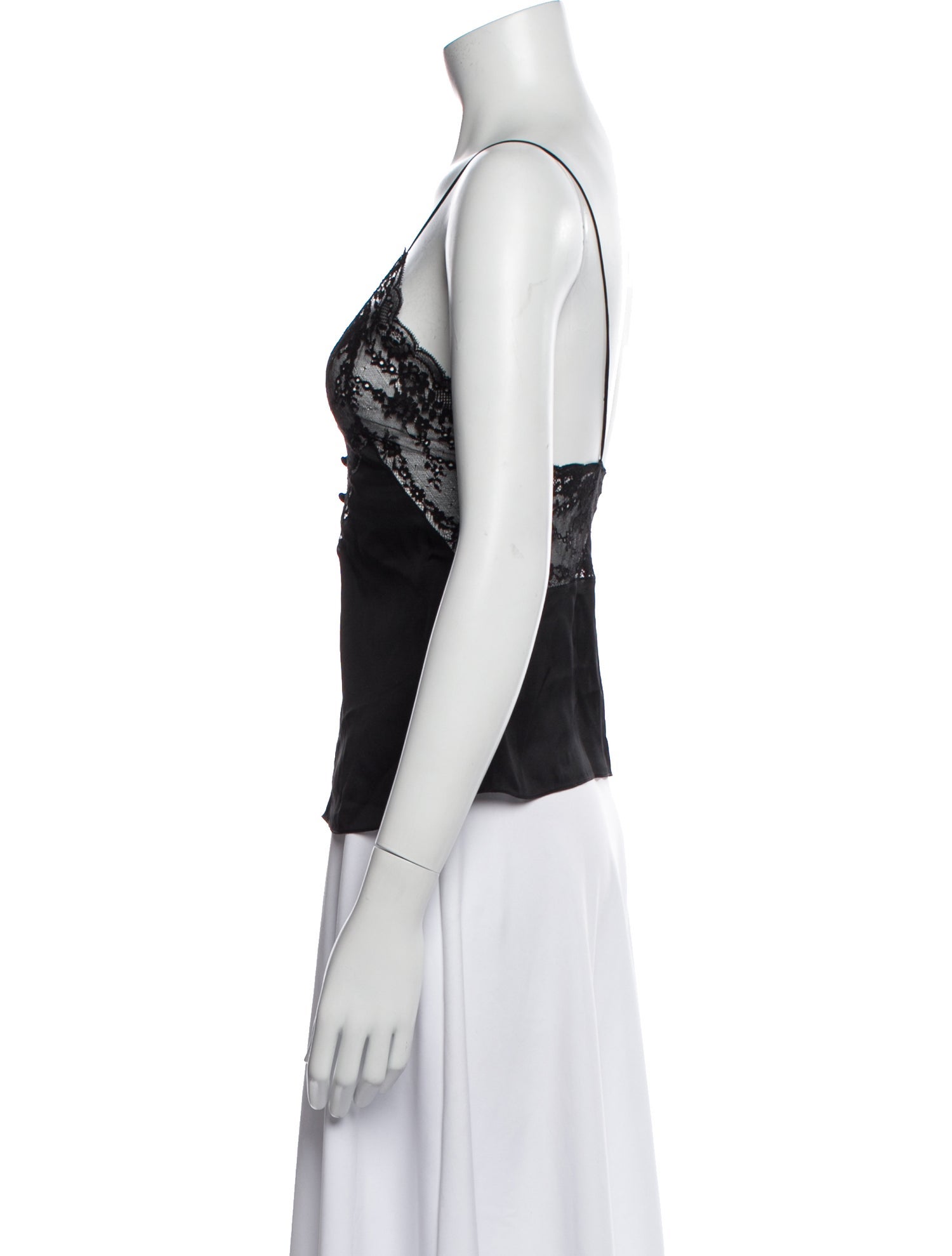 Saint Laurent Silk Lace Pattern Top