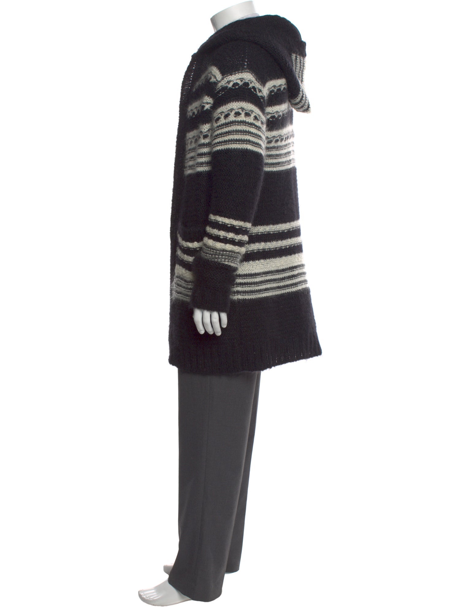 Saint Laurent Striped Open Front Cardigan