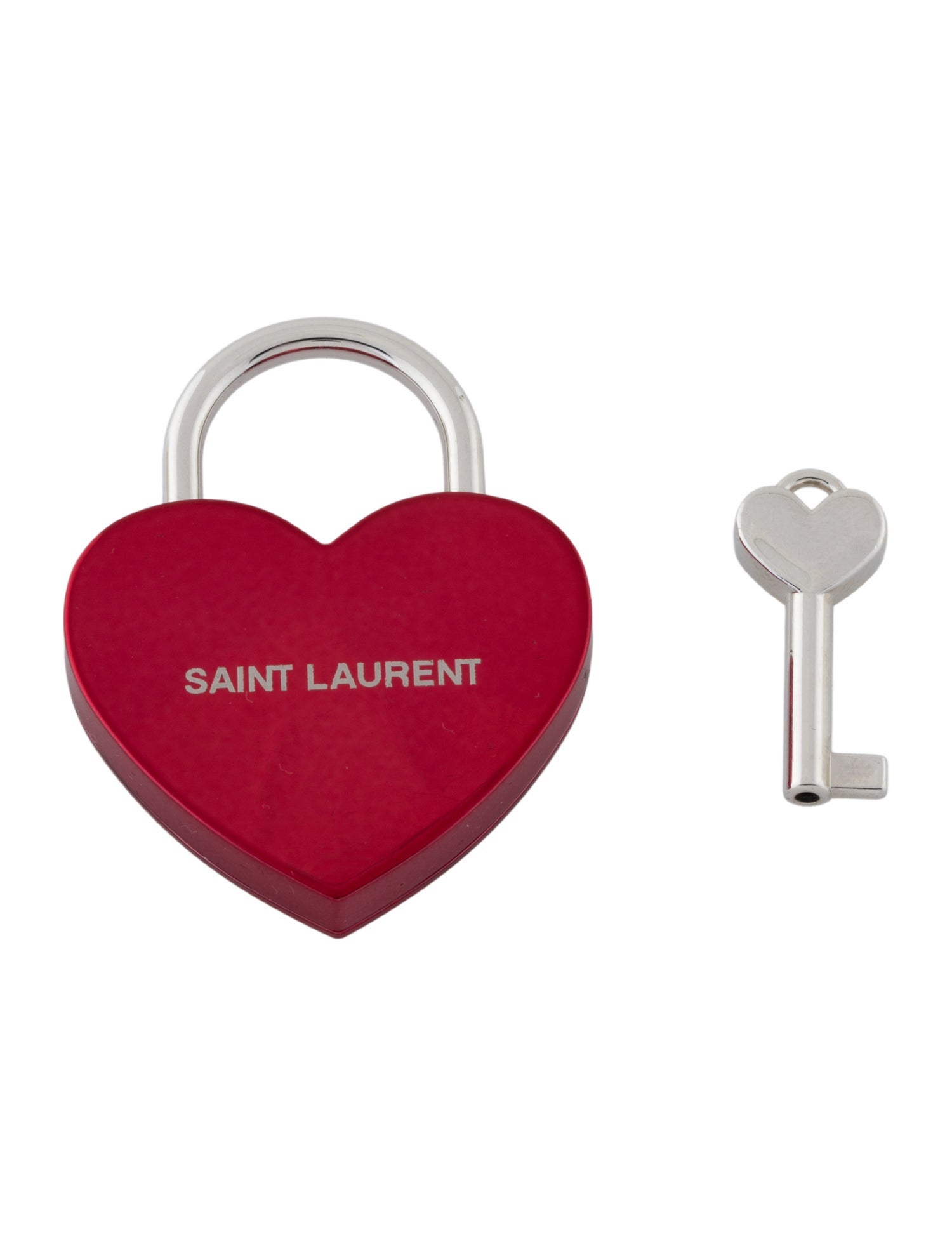 Saint Laurent Heart-Shaped Padlock Bag Charm
