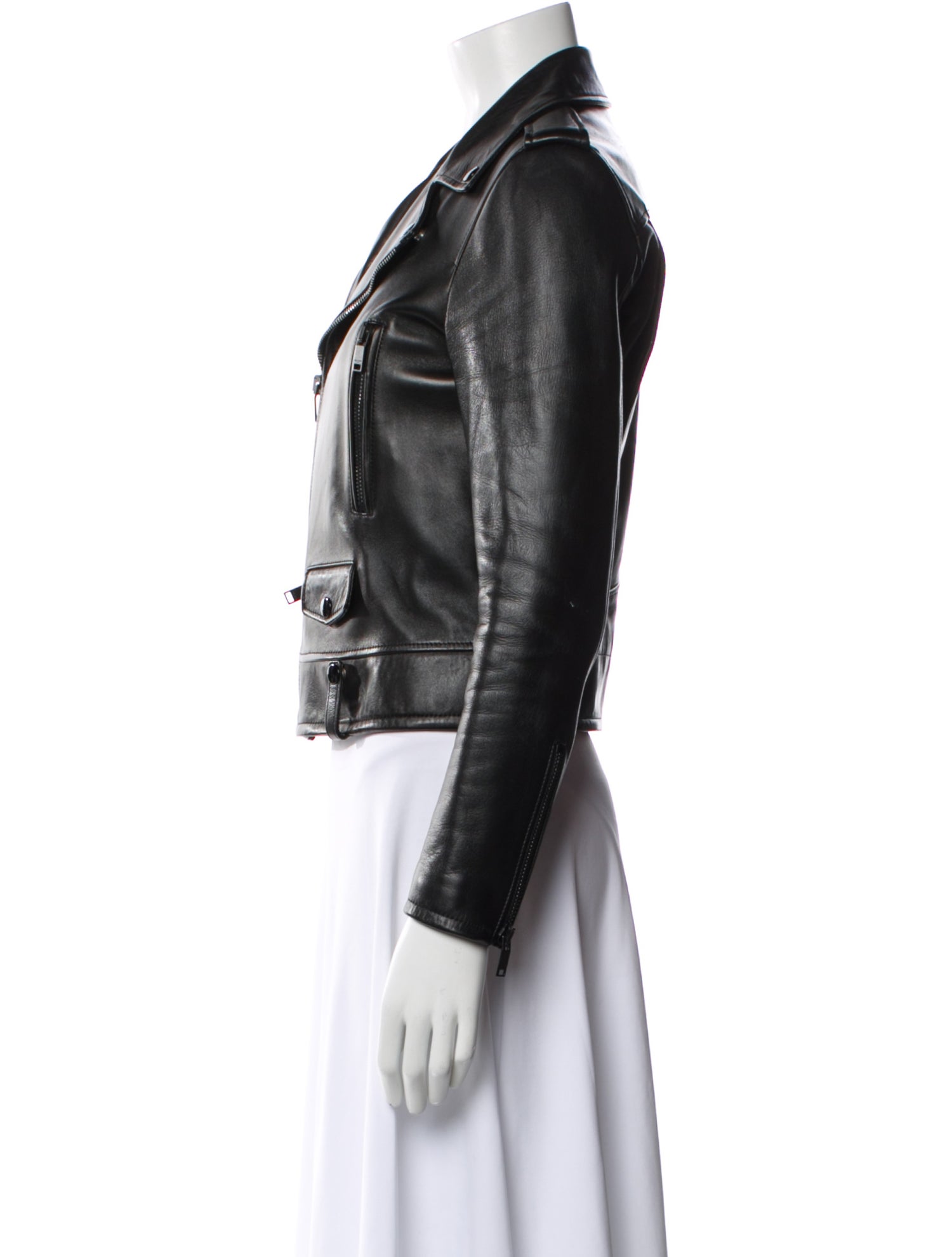 Saint Laurent Leather Biker Jacket w/ Tags