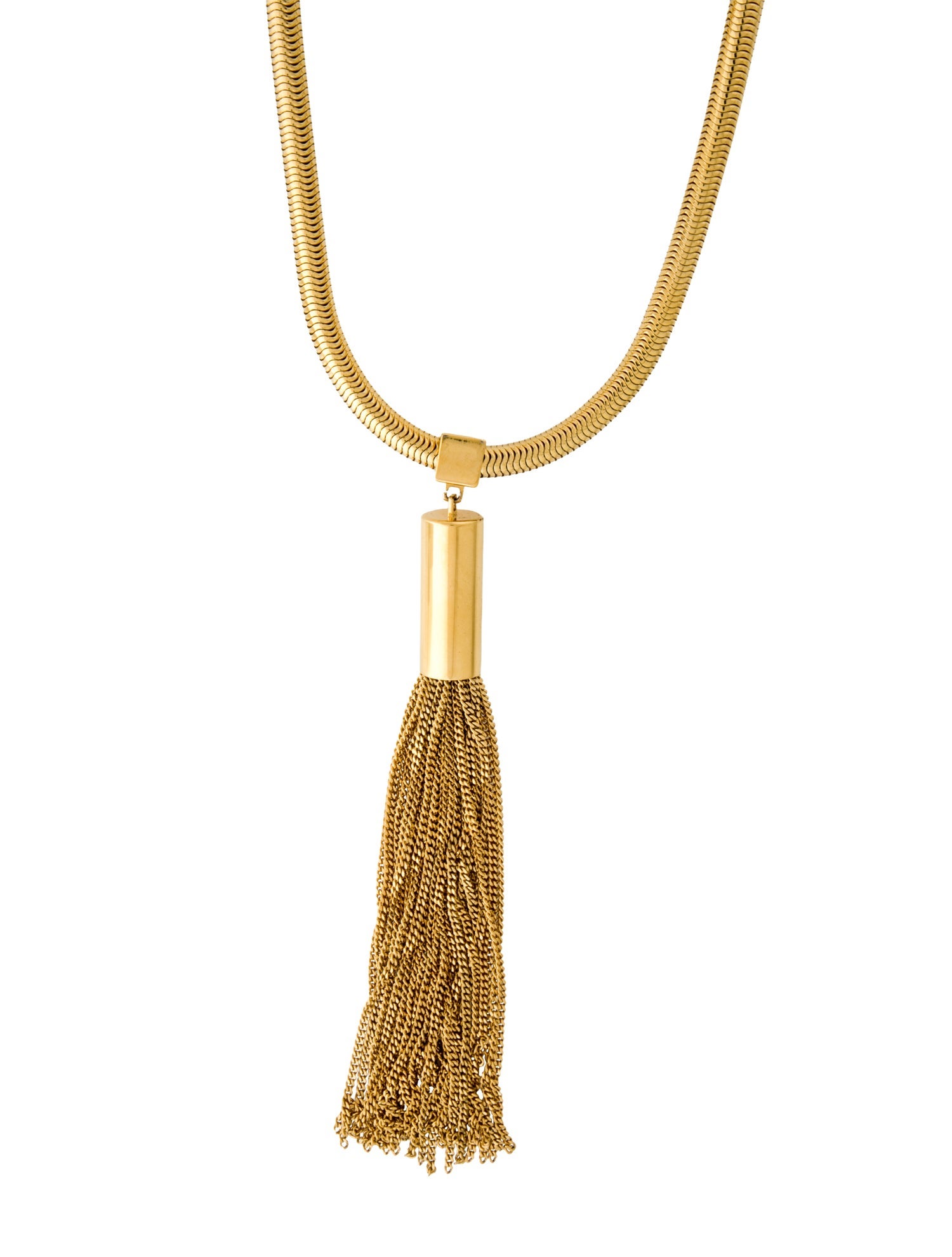 Saint Laurent Opium Tassel Pendant Necklace