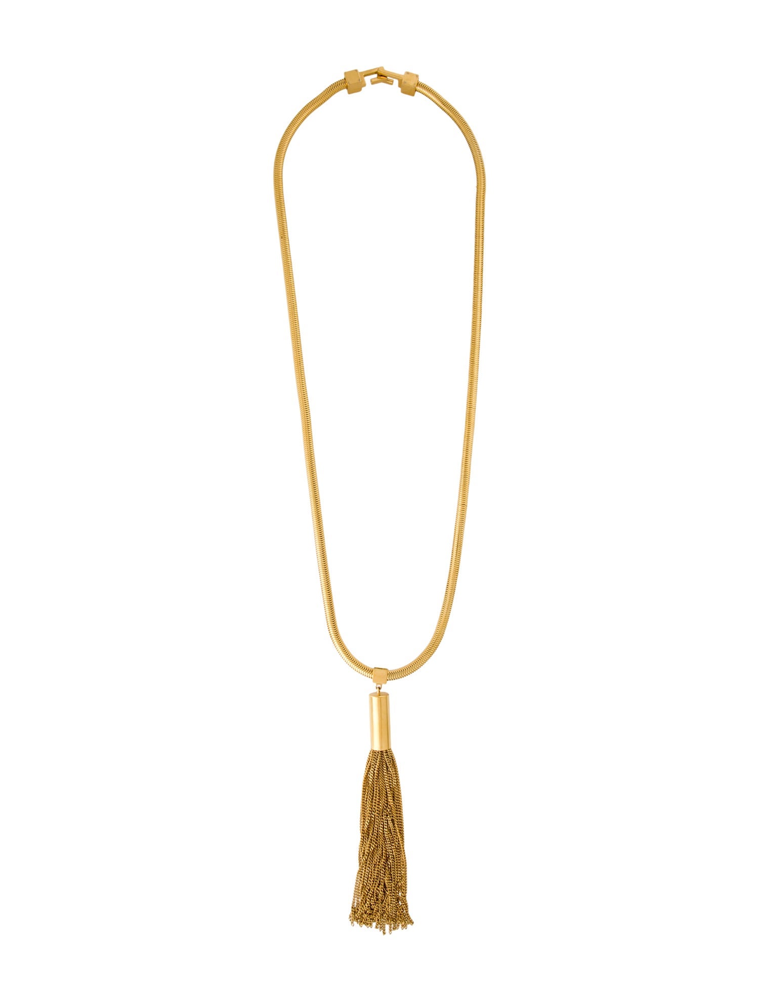 Saint Laurent Opium Tassel Pendant Necklace