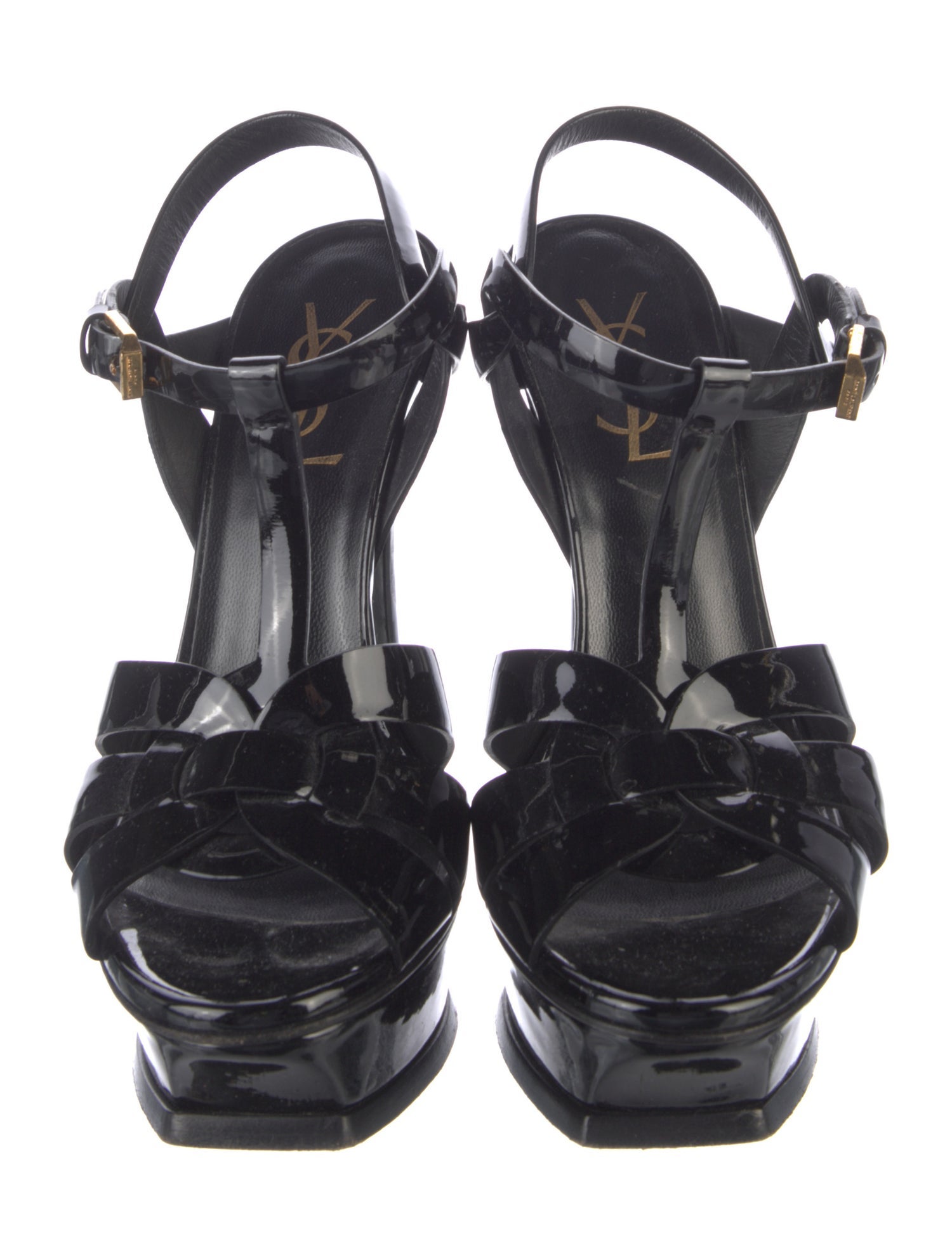 Saint Laurent Patent Leather T-Strap Pumps