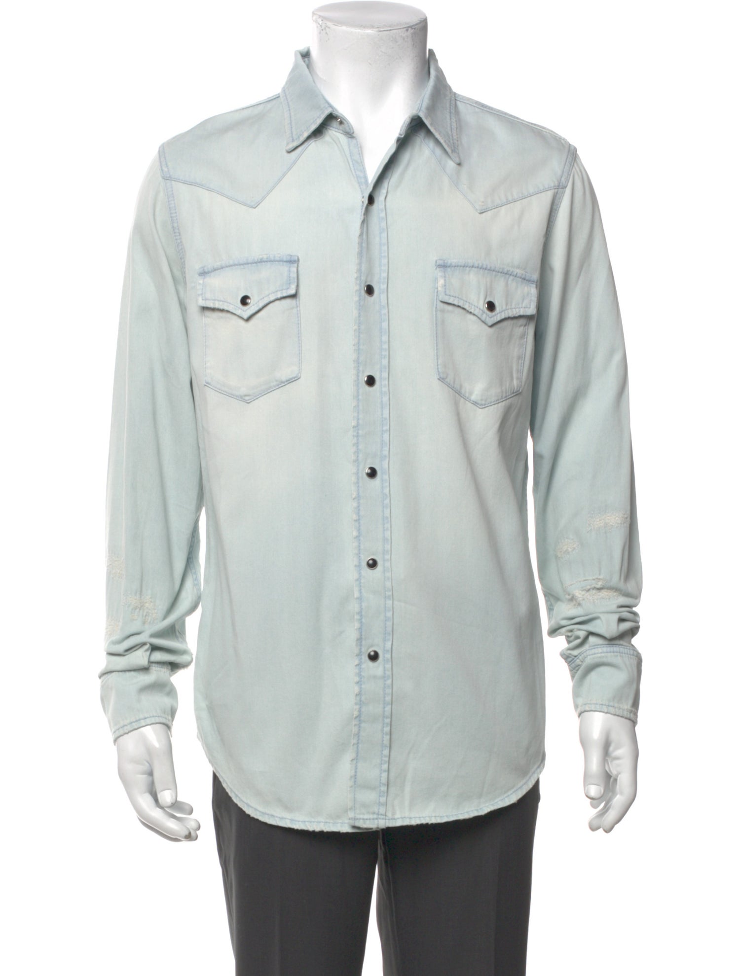 Saint Laurent 2018 Long Sleeve Denim Shirt