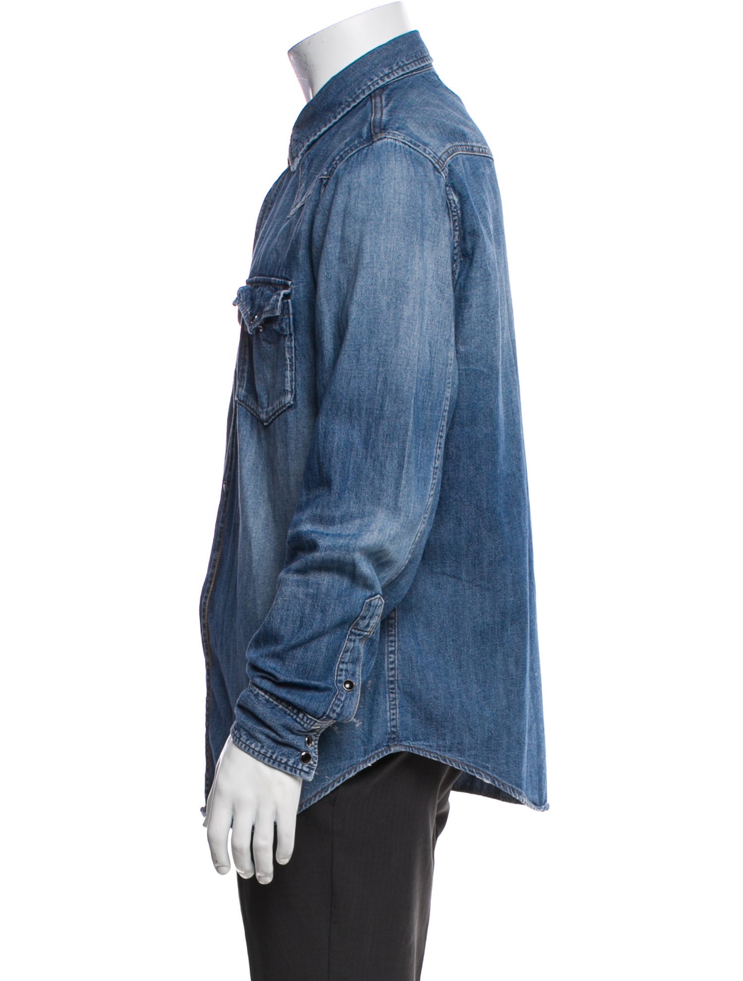 Saint Laurent 2018 Long Sleeve Denim Shirt