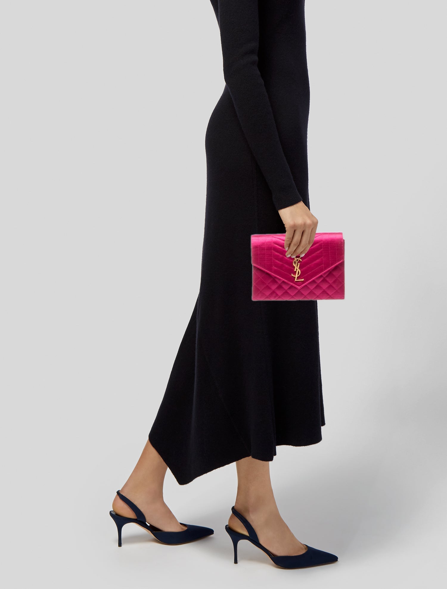 Saint Laurent Satin Envelope 2023