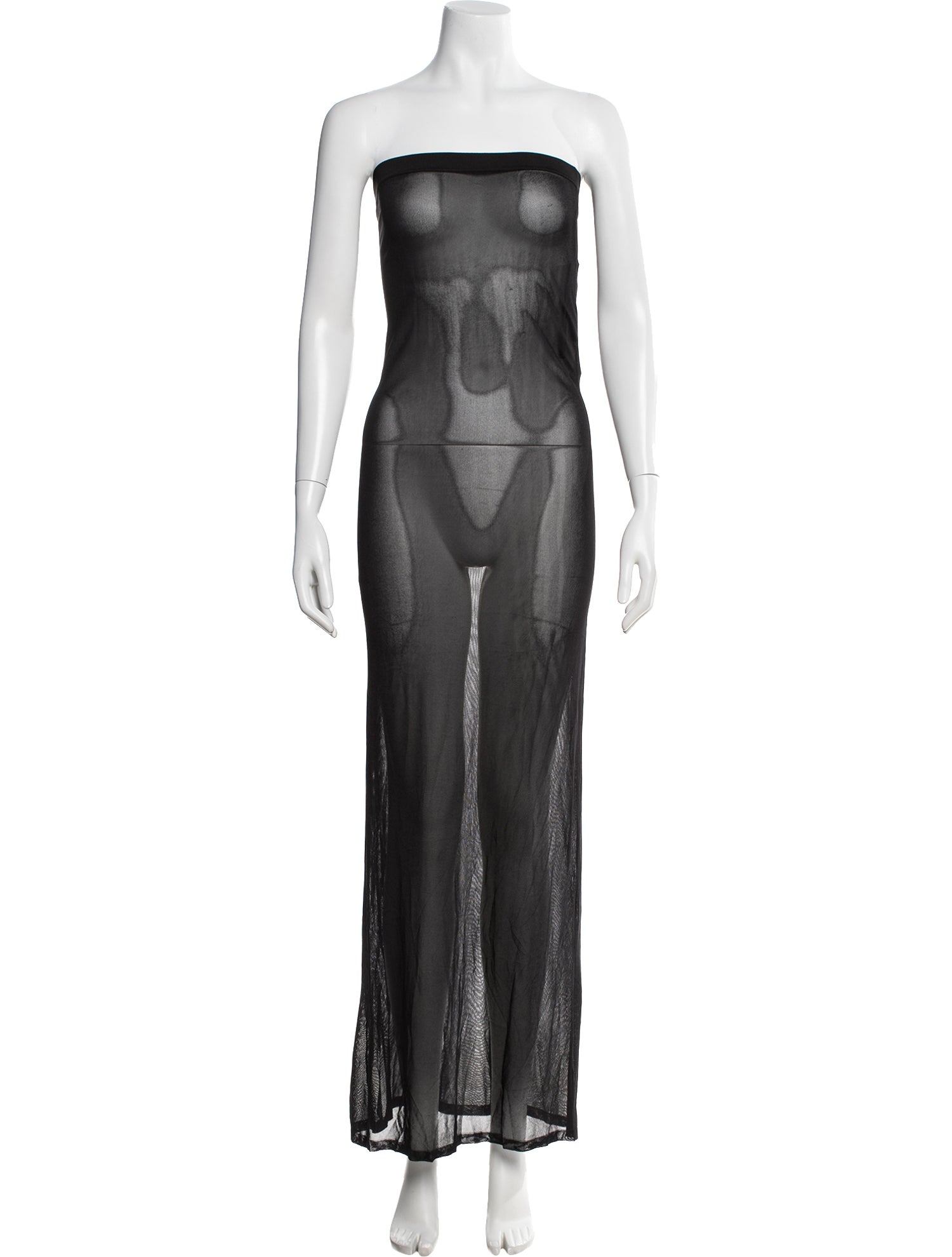 Saint Laurent Strapless Long Dress