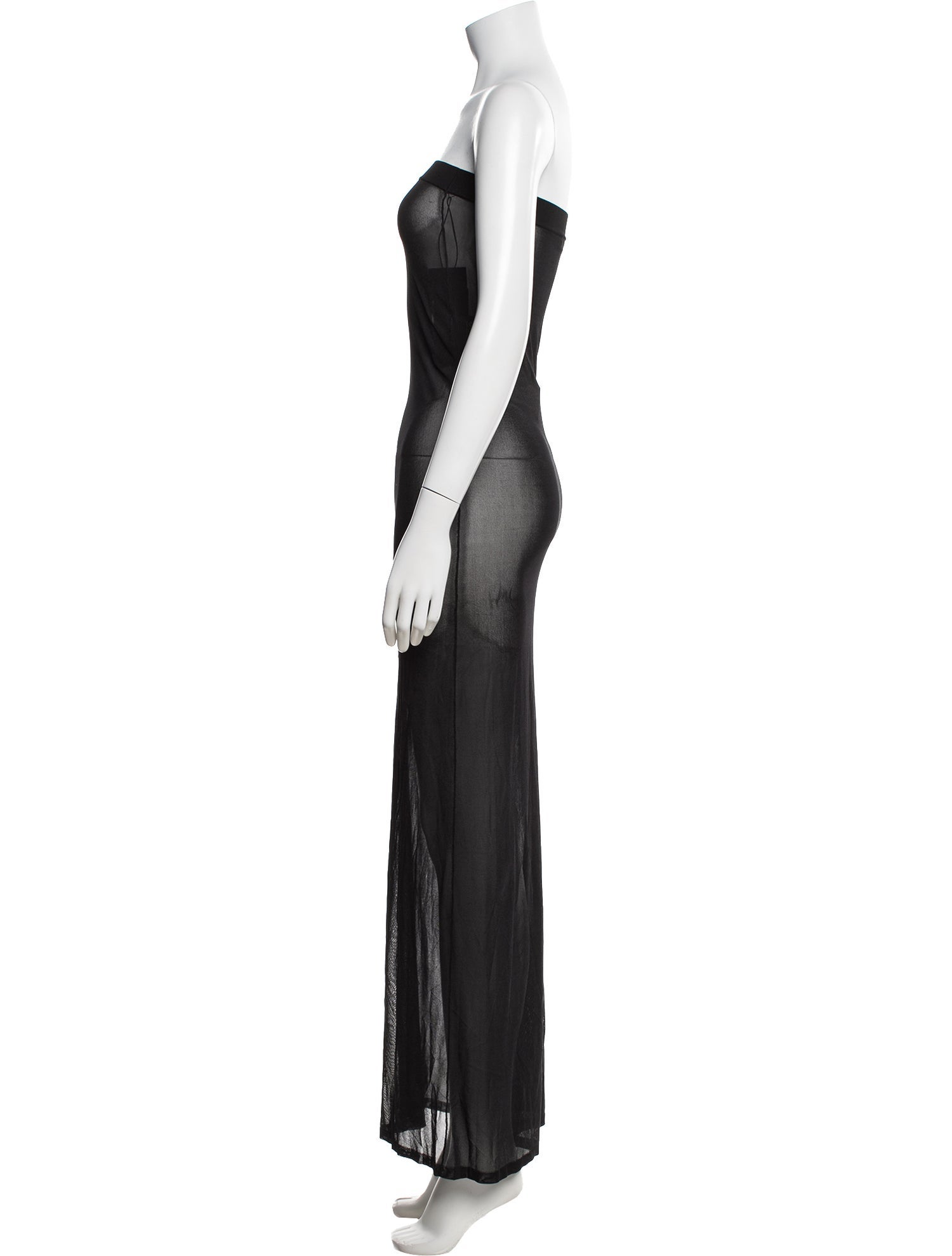Saint Laurent Strapless Long Dress