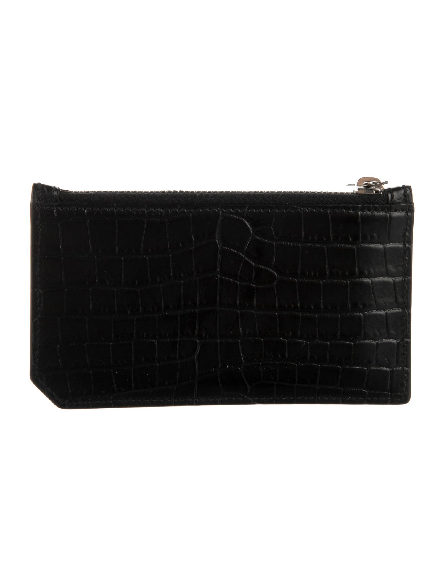 Saint Laurent 2018 Embossed Leather Card Holder