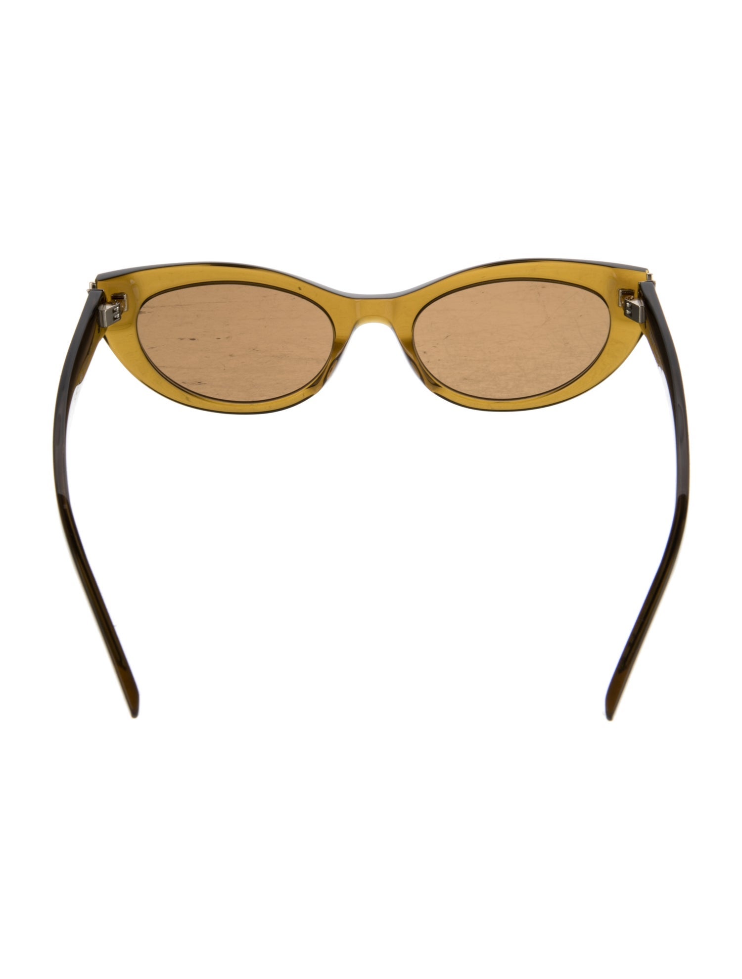 Saint Laurent Signature Logo Round Sunglasses