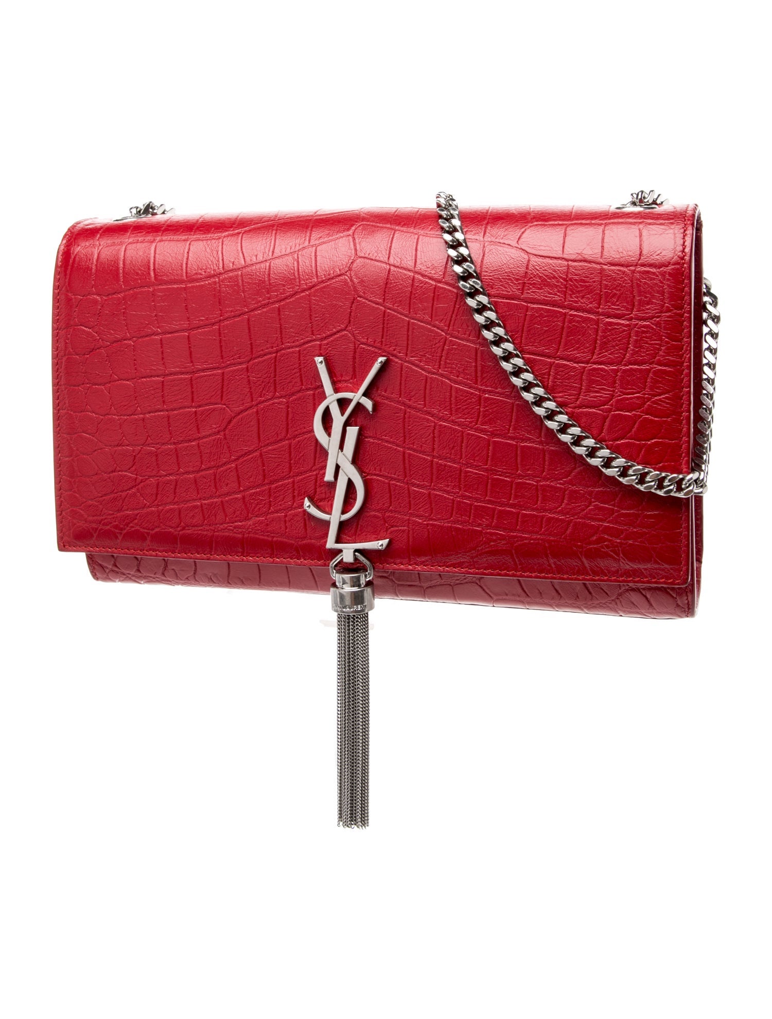 Saint Laurent Leather Shoulder Bag Medium - Pink Shoulder Bags