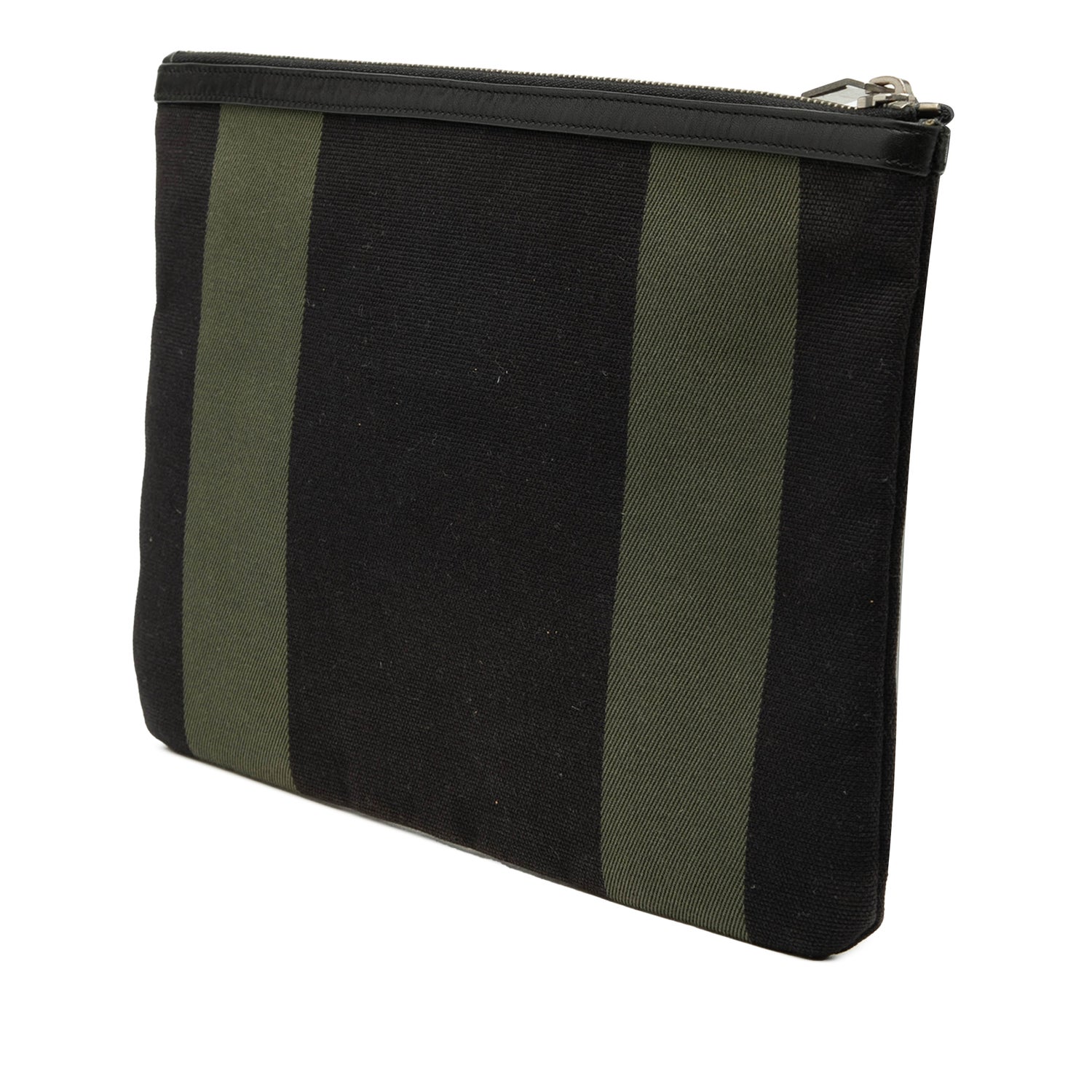 Saint Laurent Canvas Beach Zip Clutch