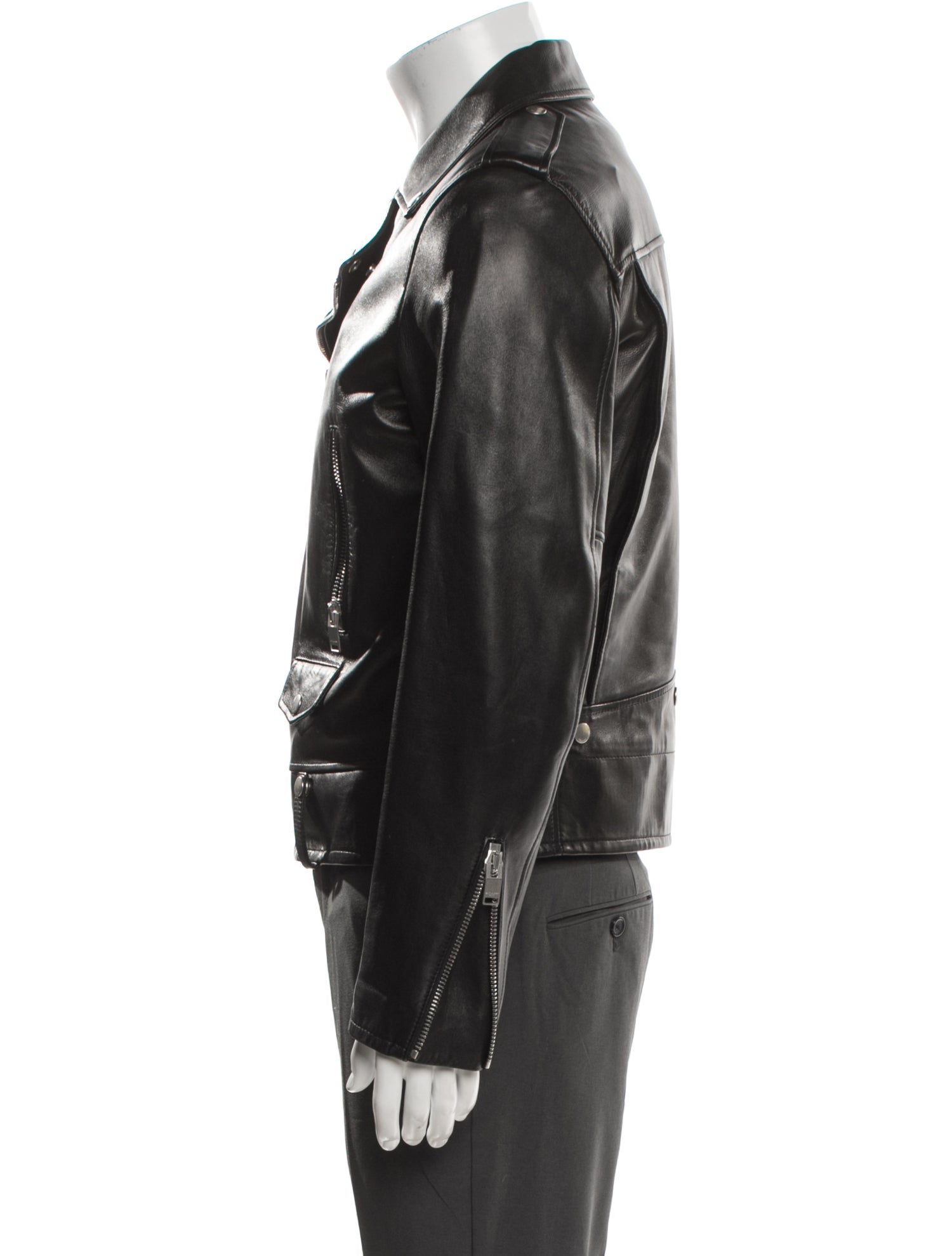 Saint Laurent 2016 Lamb Leather Moto Jacket w/ Tags